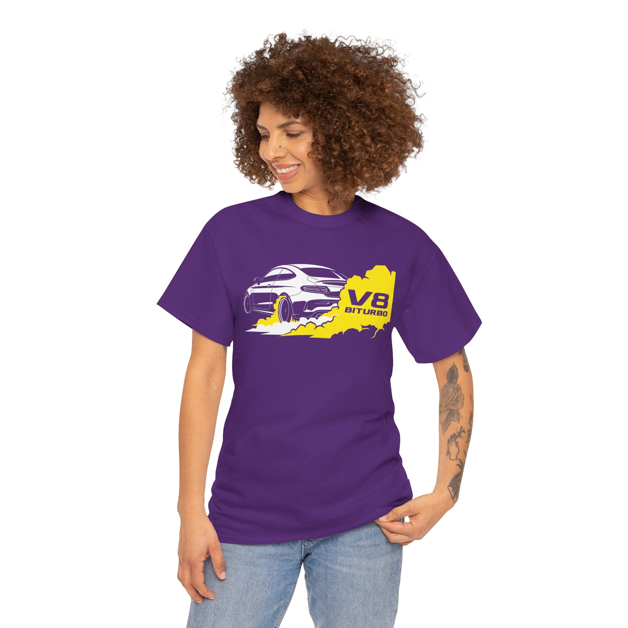 Unisex Heavy Cotton Tee — V8 Biturbo Burnout