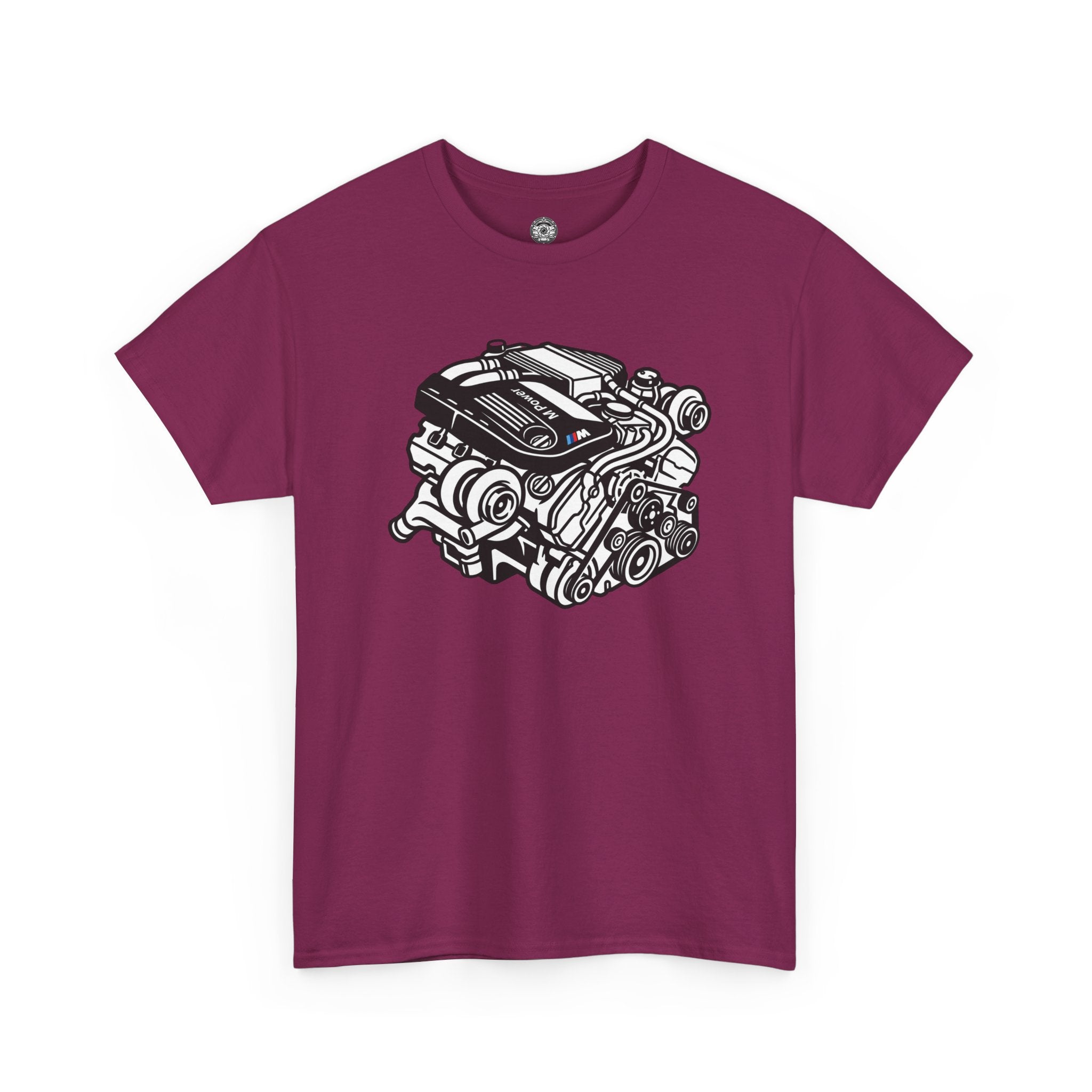 Unisex Heavy Cotton Tee — Engine Illustration (S58)