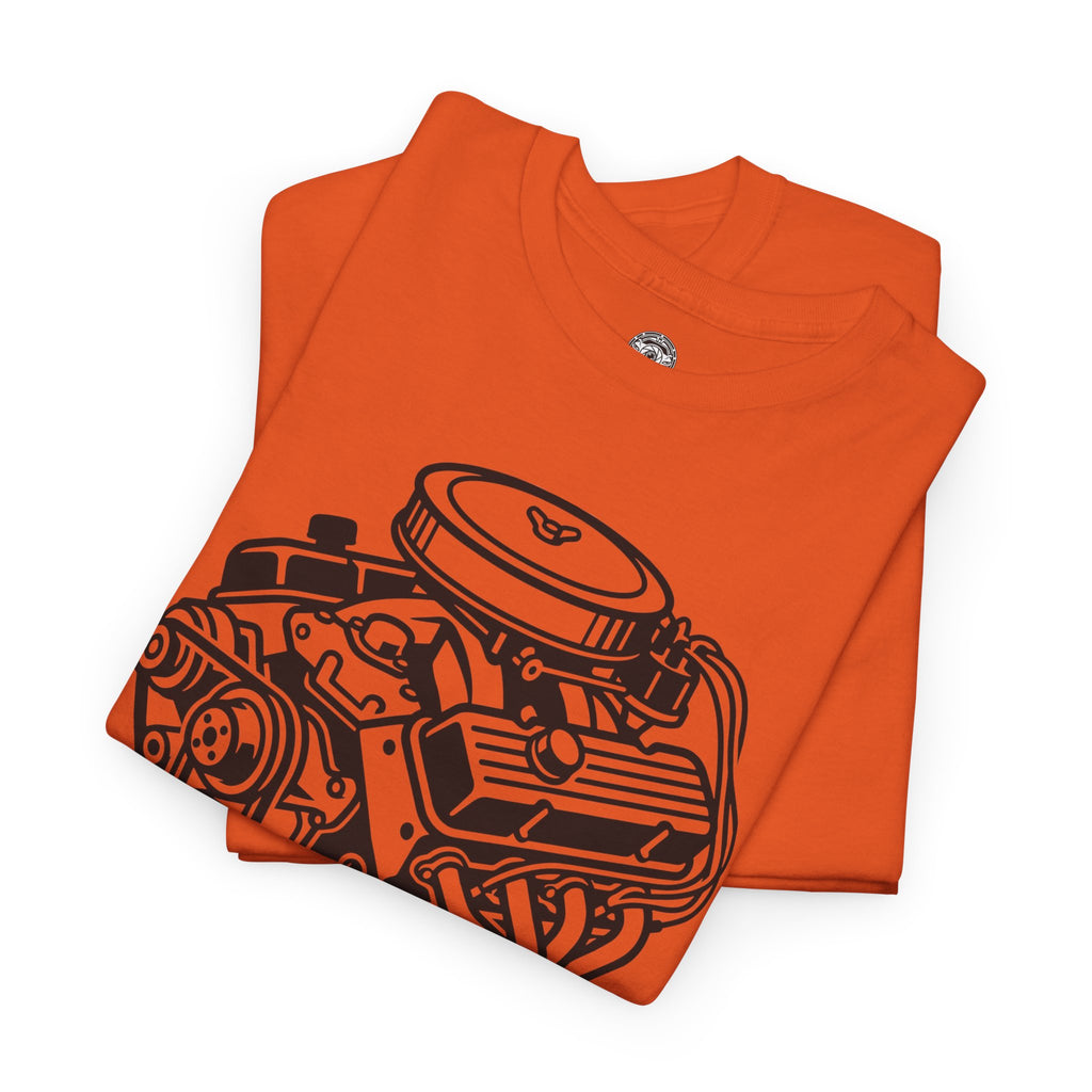 Unisex Heavy Cotton Tee — Engine Illustration (Big Block)