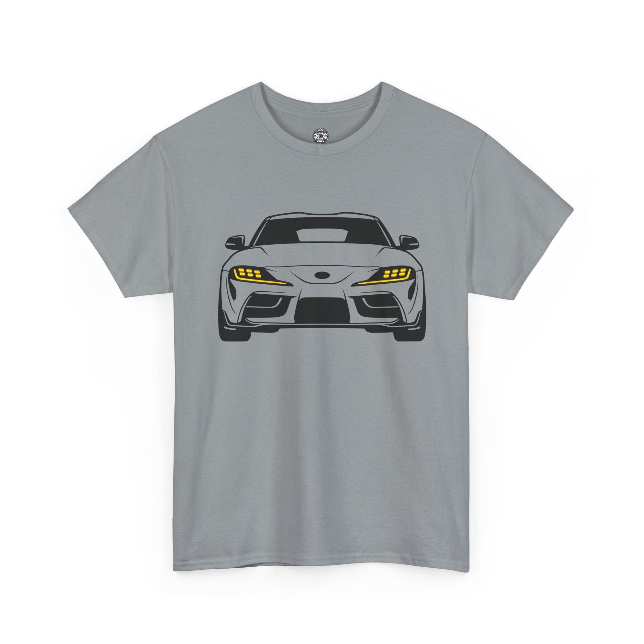 Unisex Heavy Cotton Tee — A90 Illuminated Headlights (Yellow)