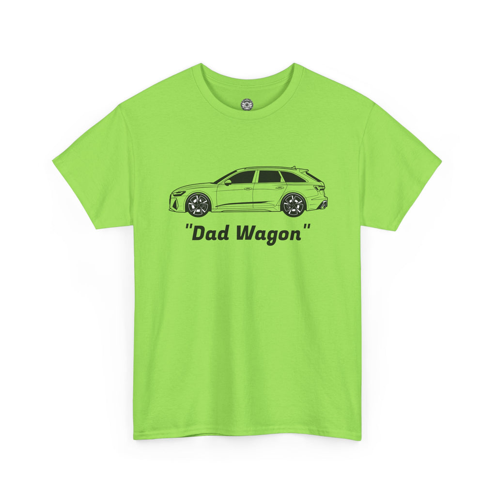 Unisex Heavy Cotton Tee — Twin-Turbo V8 "Dad Wagon"