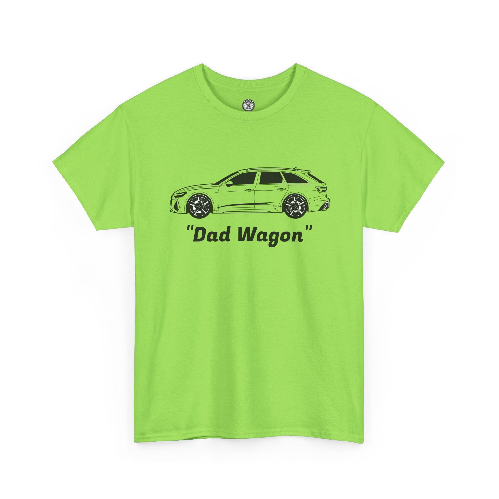 Unisex Heavy Cotton Tee — Twin-Turbo V8 "Dad Wagon"