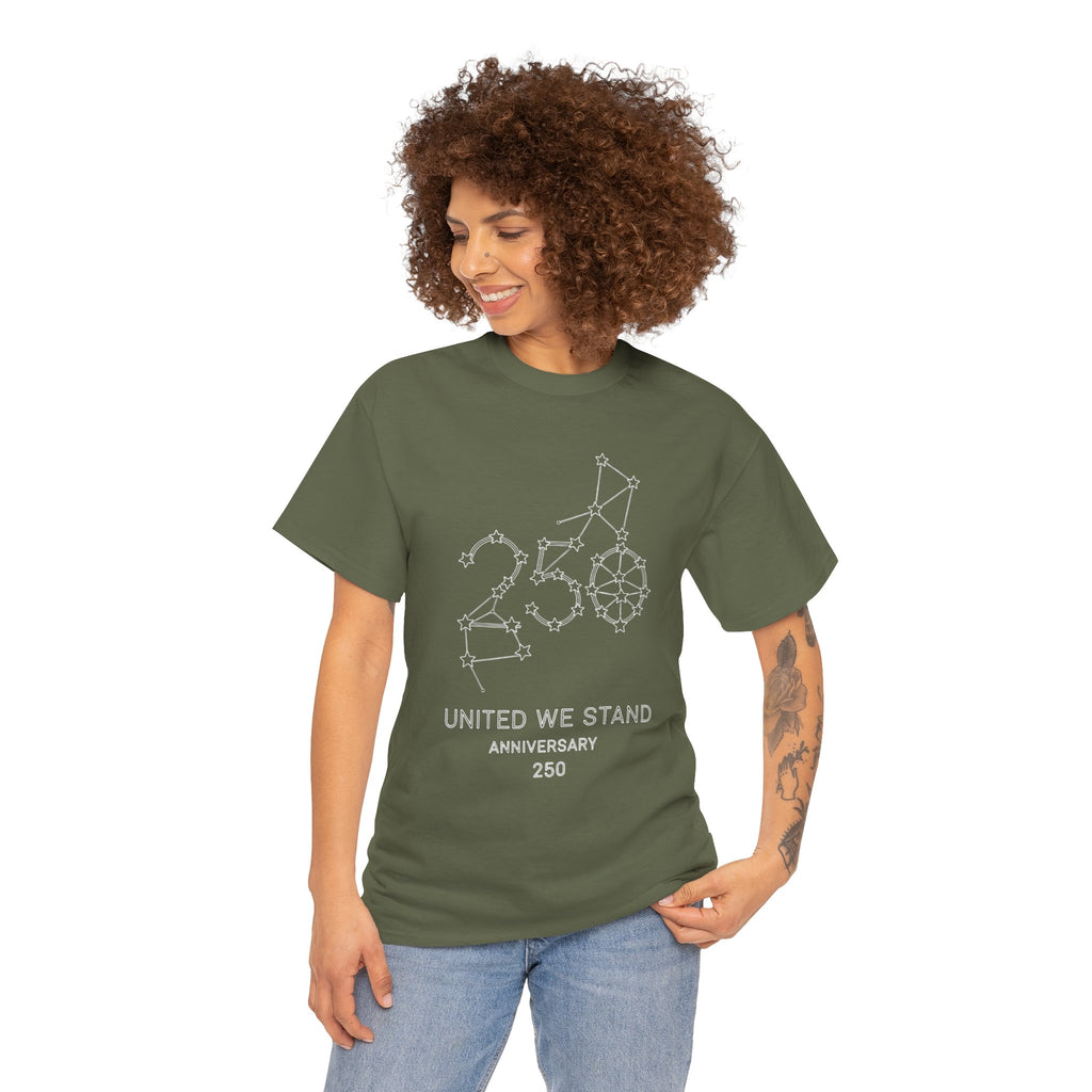 Unisex Heavy Cotton Tee — 250th Anniversary "United We Stand"