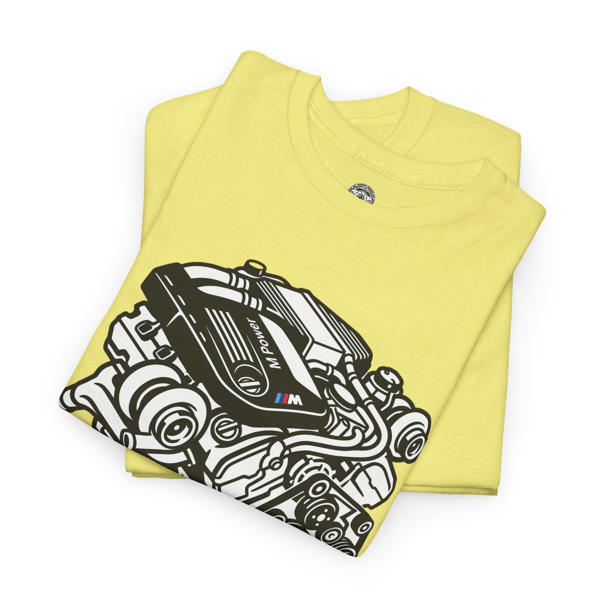 Unisex Heavy Cotton Tee — Engine Illustration (S58)