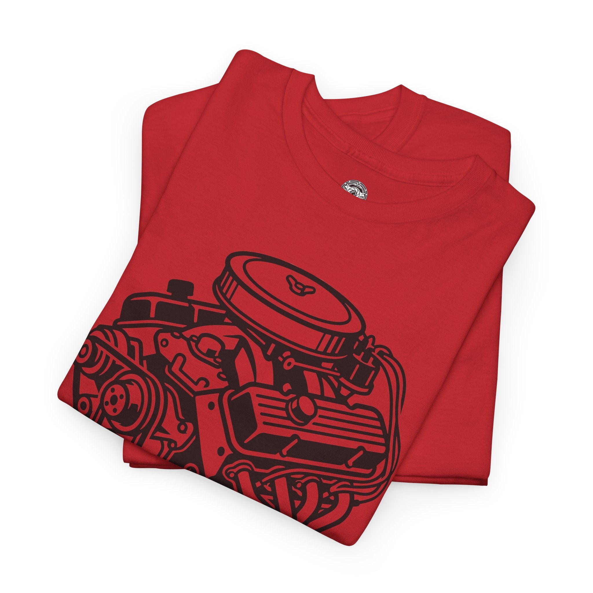 Unisex Heavy Cotton Tee — Engine Illustration (Big Block)