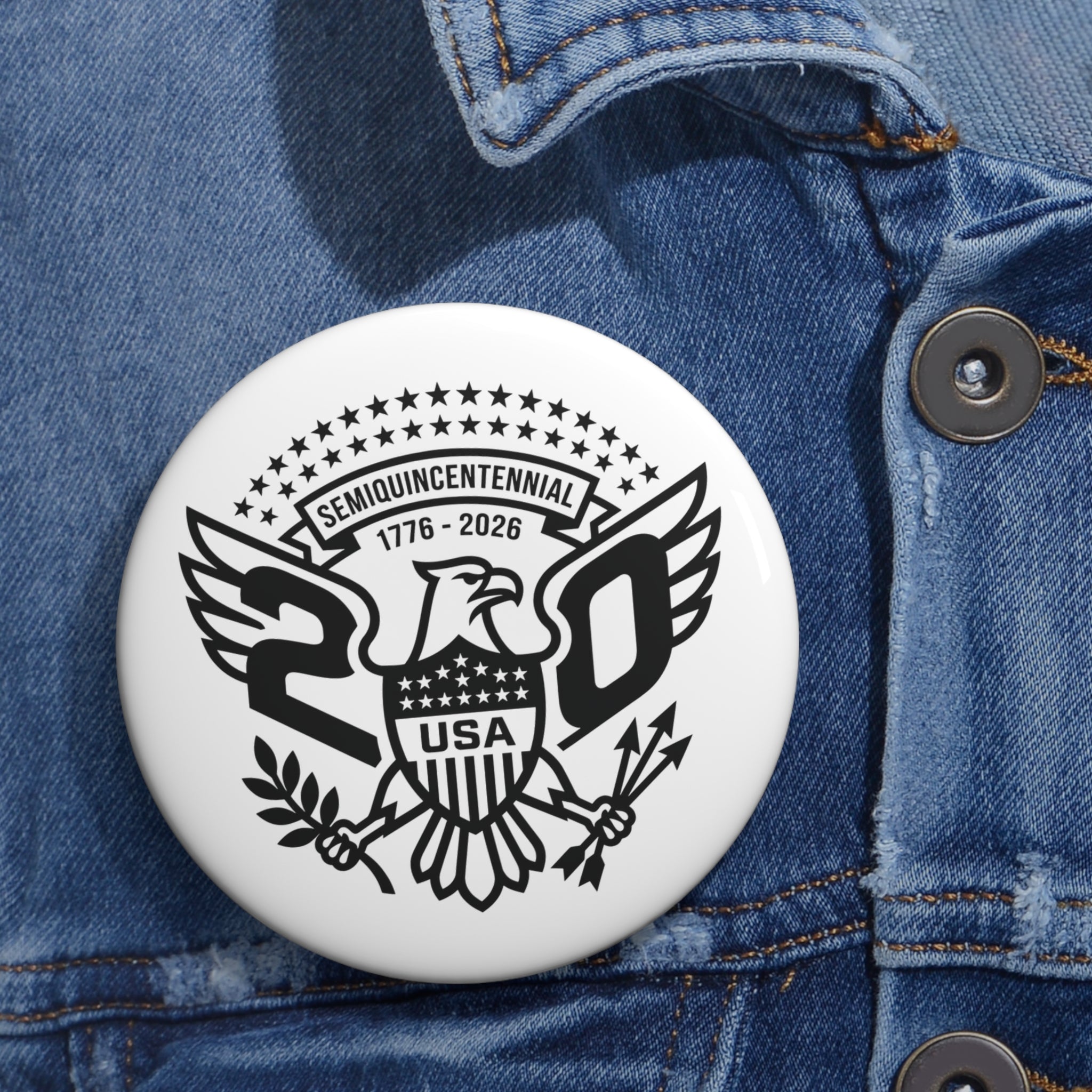 Pin Button — 2026 USA Semiquincentennial