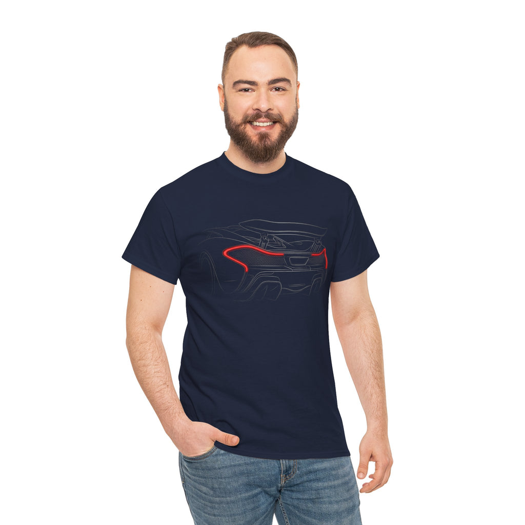 Unisex Heavy Cotton Tee — P1 Rear Silhouette