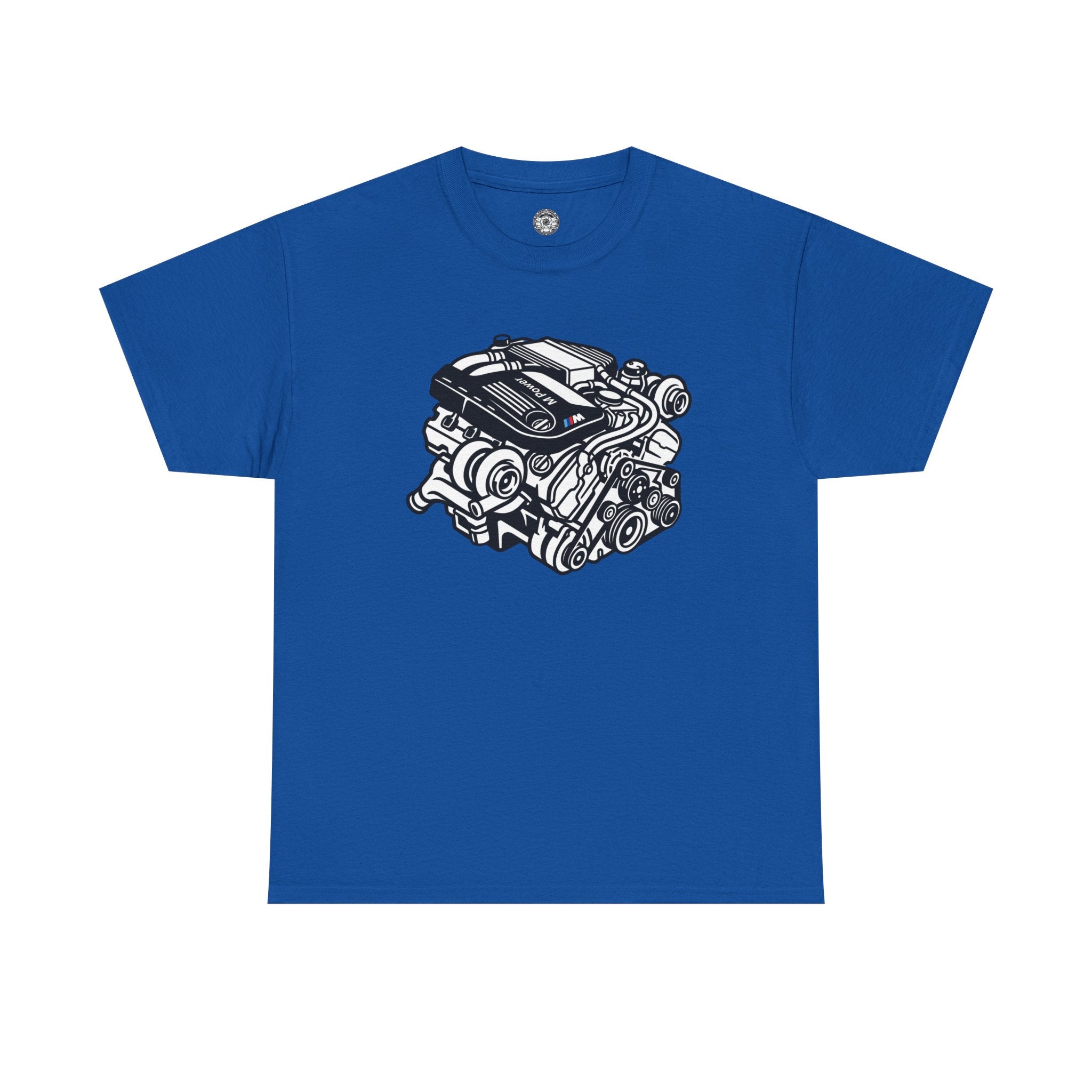 Unisex Heavy Cotton Tee — Engine Illustration (S58)