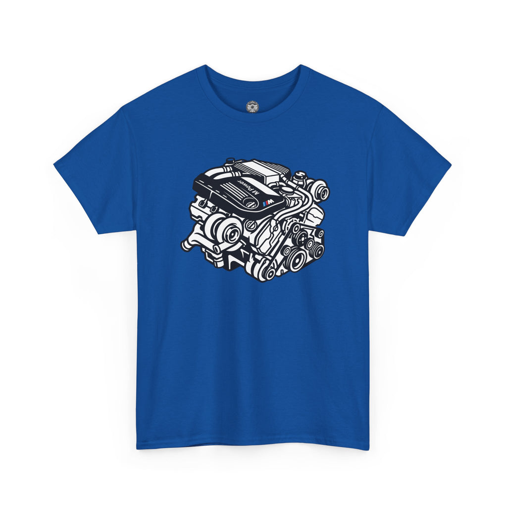 Unisex Heavy Cotton Tee — Engine Illustration (S58)