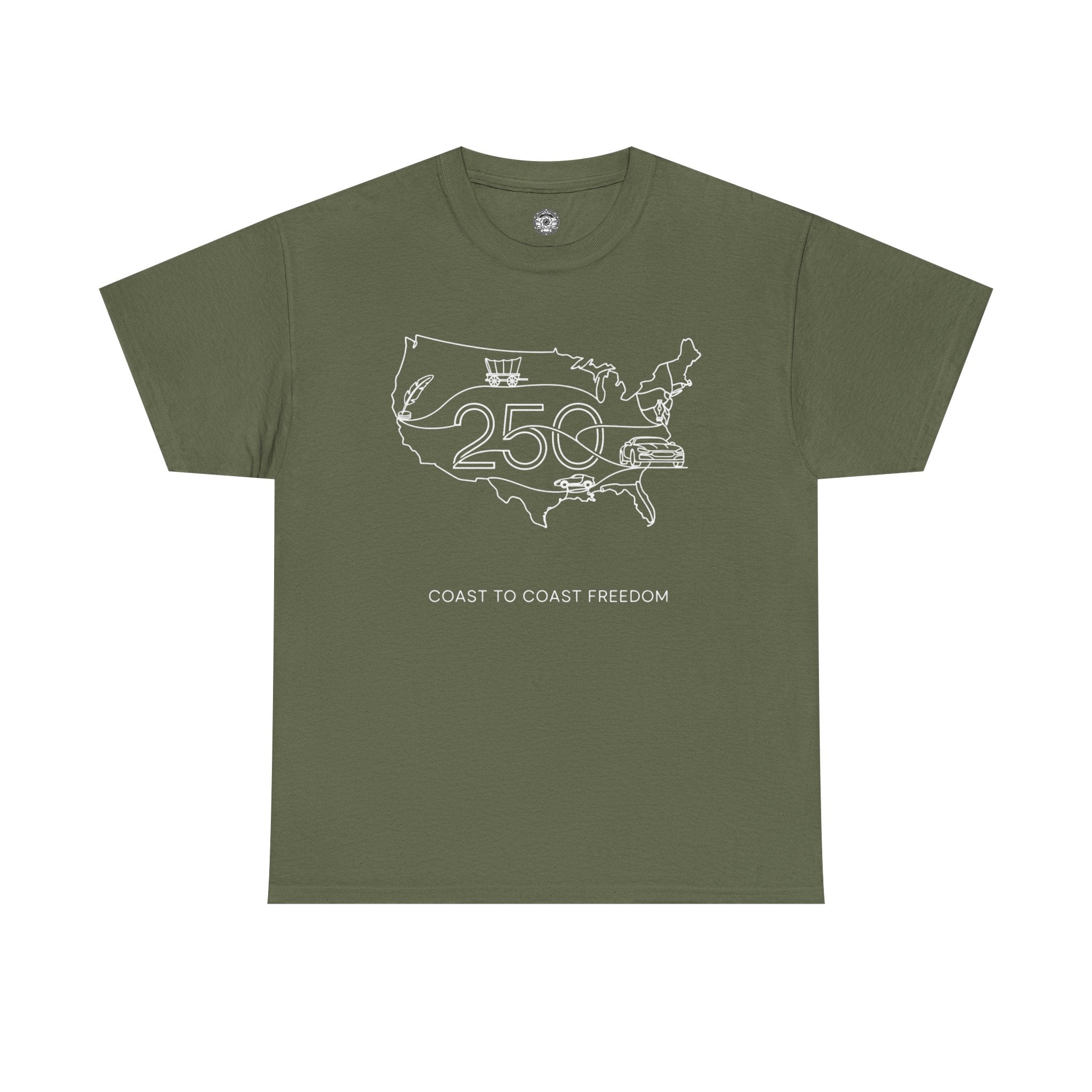 Unisex Heavy Cotton Tee — 250th Coast to Coast Freedom