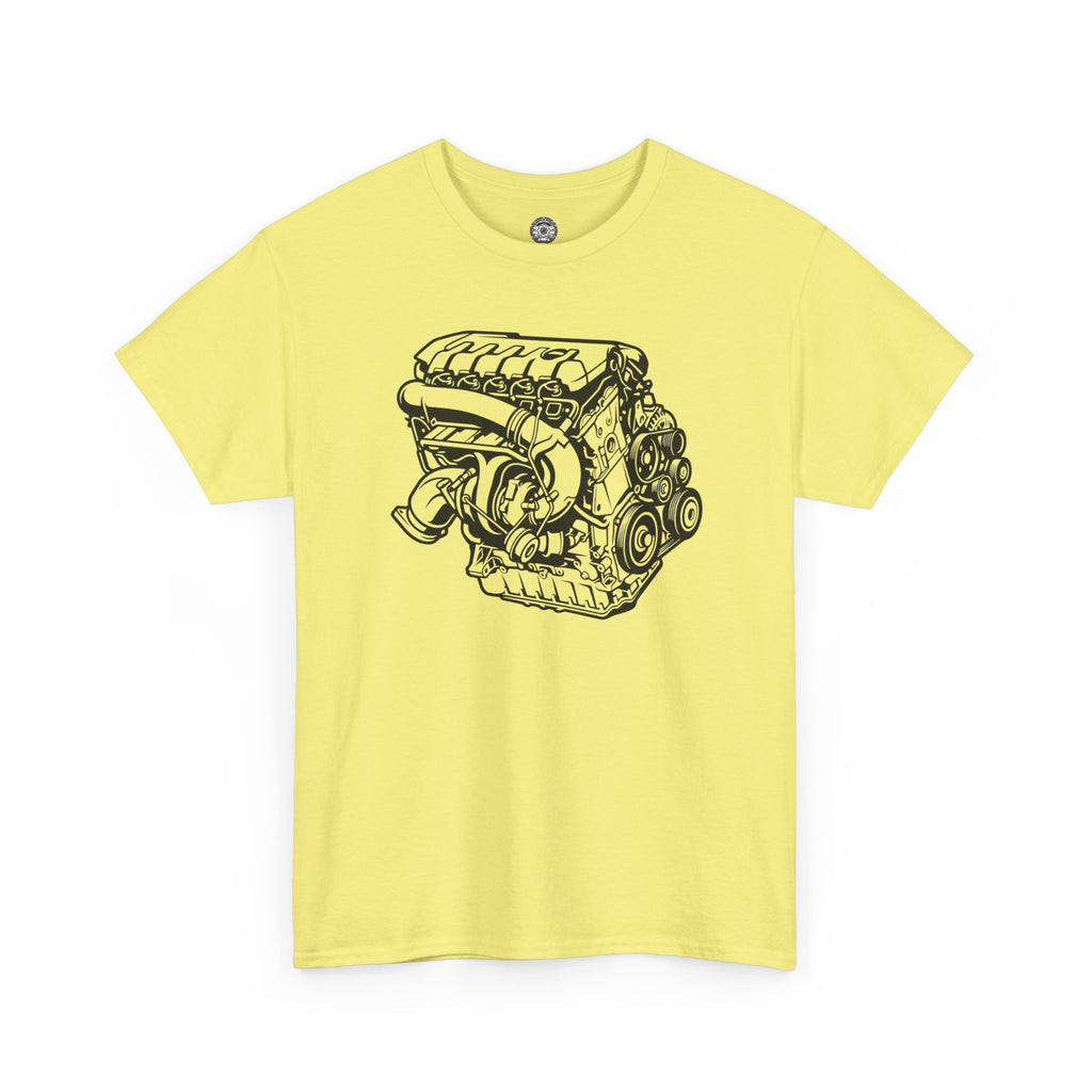 Unisex Heavy Cotton Tee — Engine Illustration (DAZA)