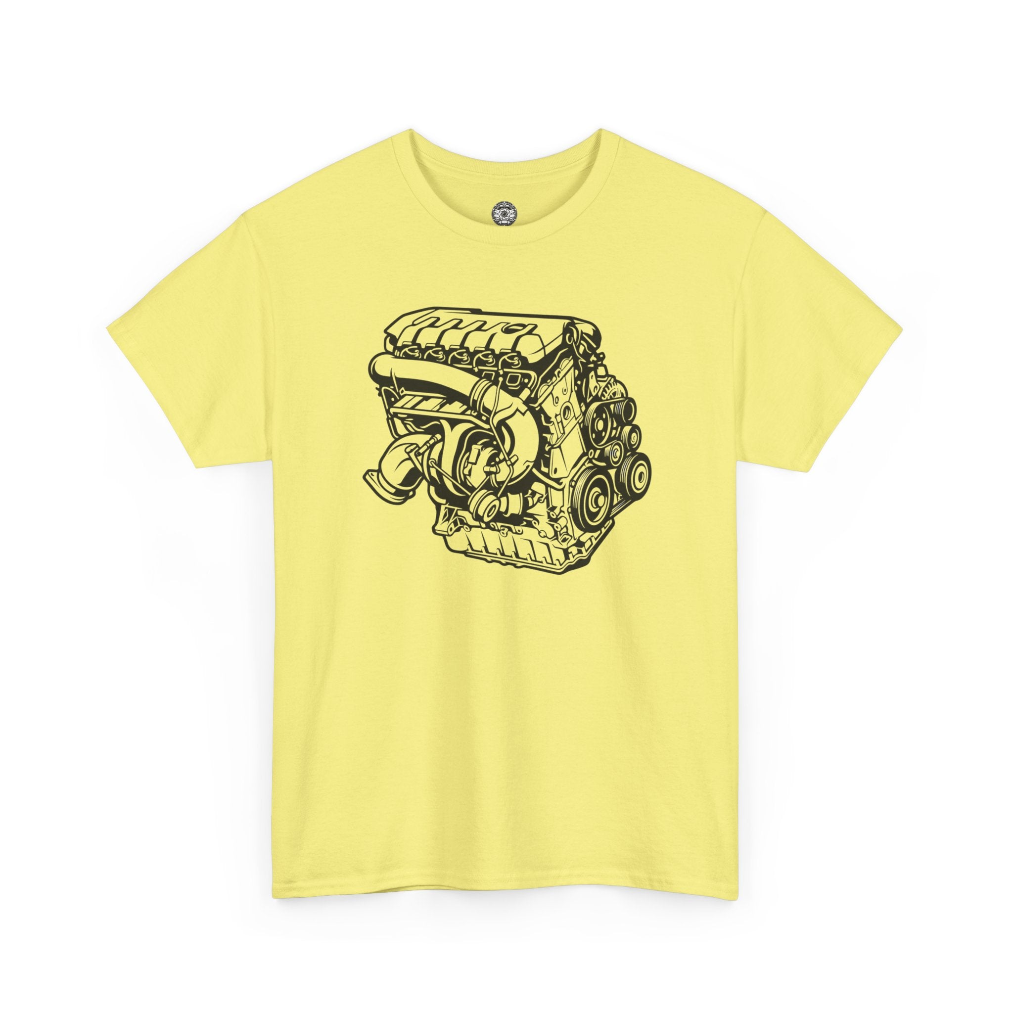 Unisex Heavy Cotton Tee — Engine Illustration (DAZA)