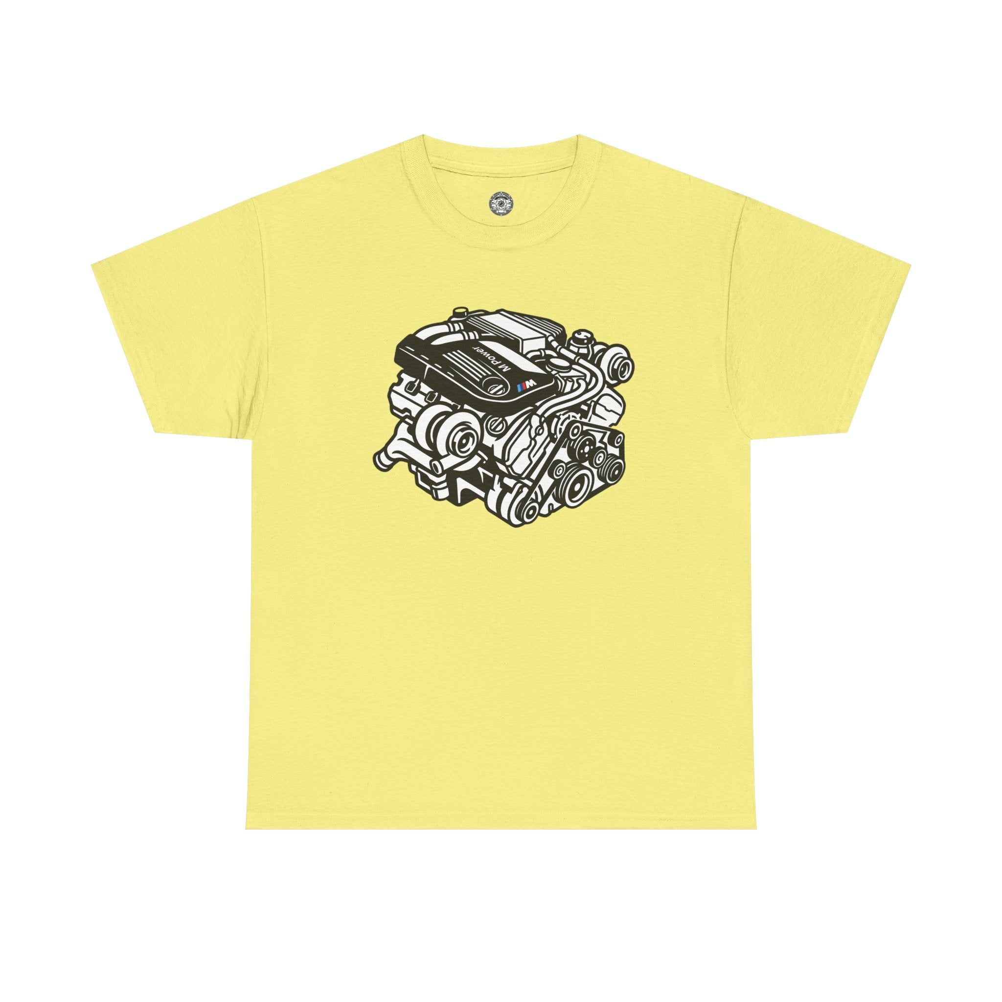 Unisex Heavy Cotton Tee — Engine Illustration (S58)