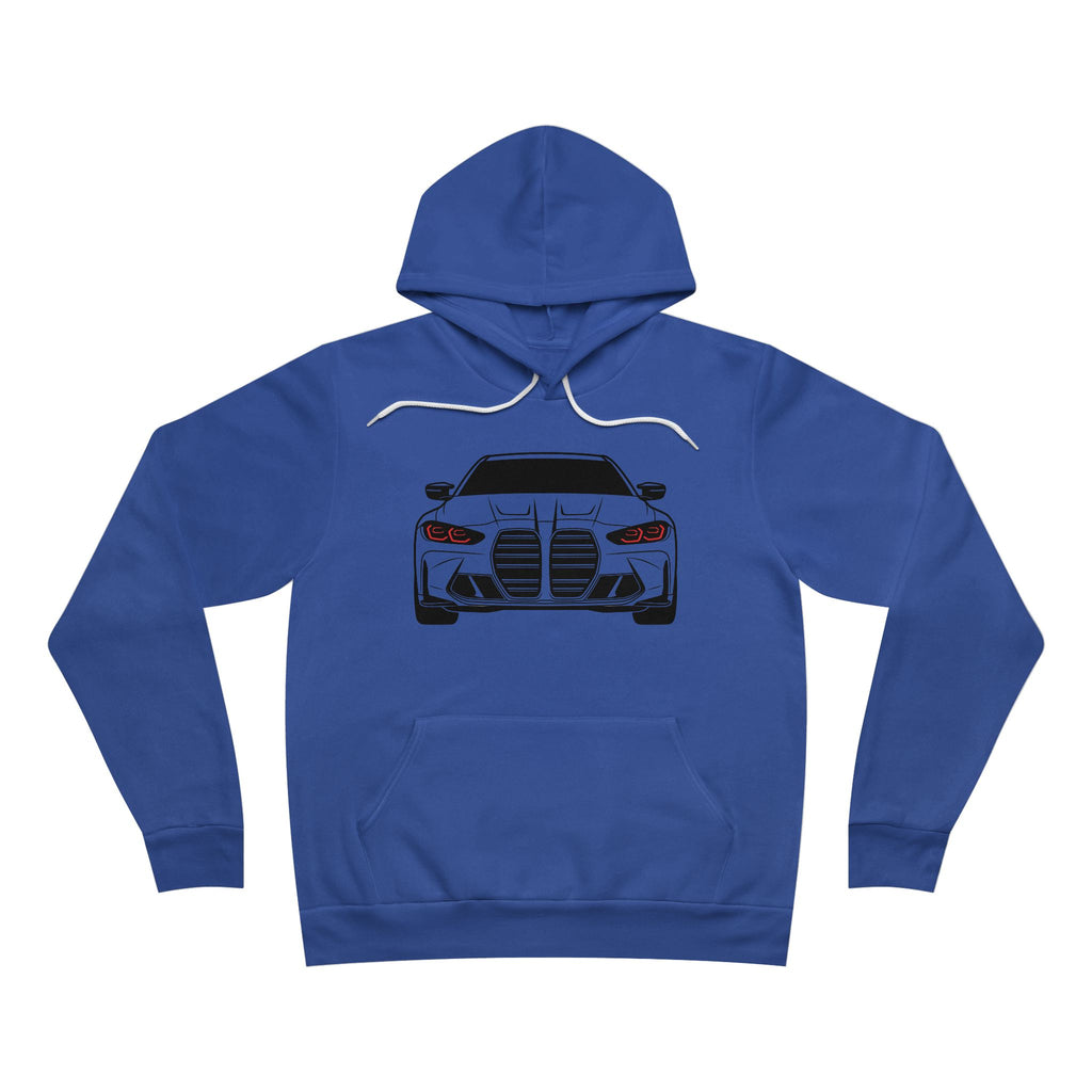 Unisex Sponge Fleece Pullover Hoodie — G80 Illuminated Headlights (Red)