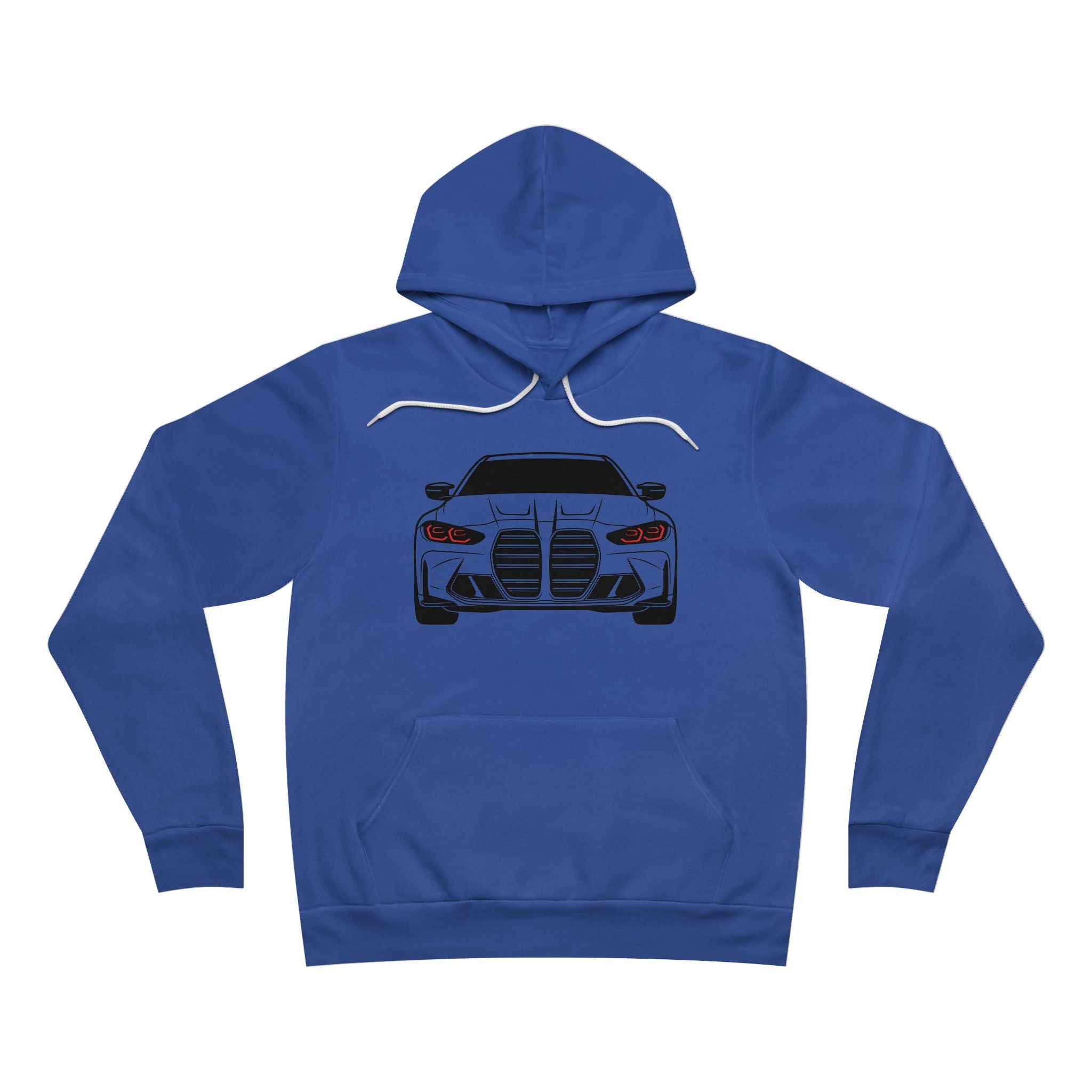Unisex Sponge Fleece Pullover Hoodie — G80 Illuminated Headlights (Red)