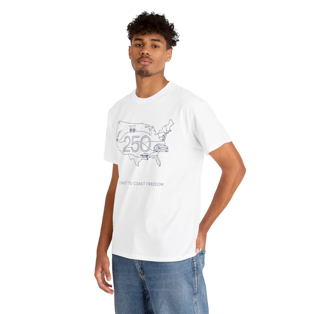 Unisex Heavy Cotton Tee — 250th Coast to Coast Freedom