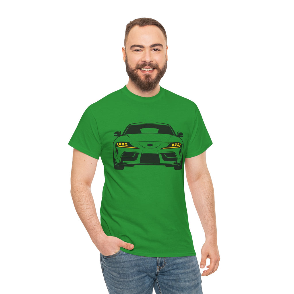 Unisex Heavy Cotton Tee — A90 Illuminated Headlights (Yellow)