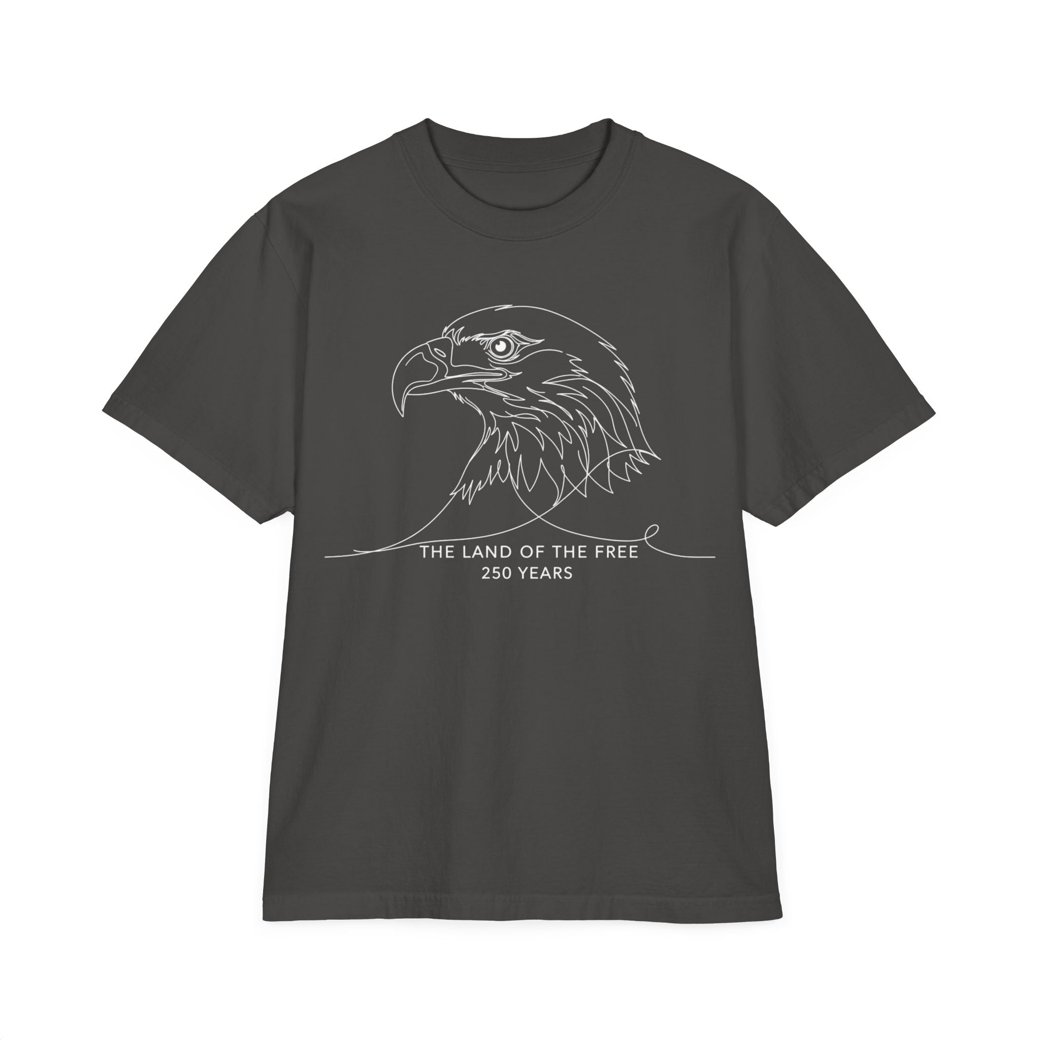Unisex Garment-Dyed T-Shirt — Eagle Sketch 'The Land of the Free'