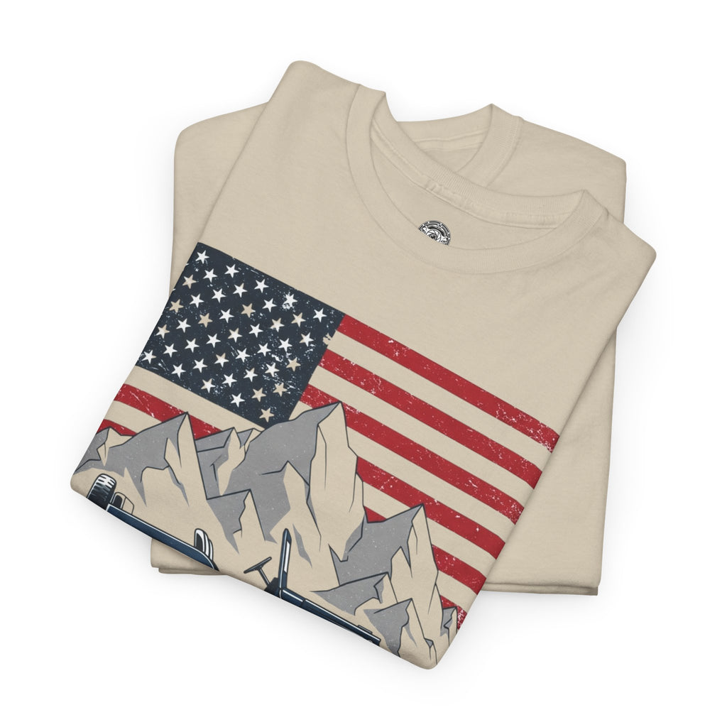 Unisex Heavy Cotton Tee — Explore America: Legacy of Adventure