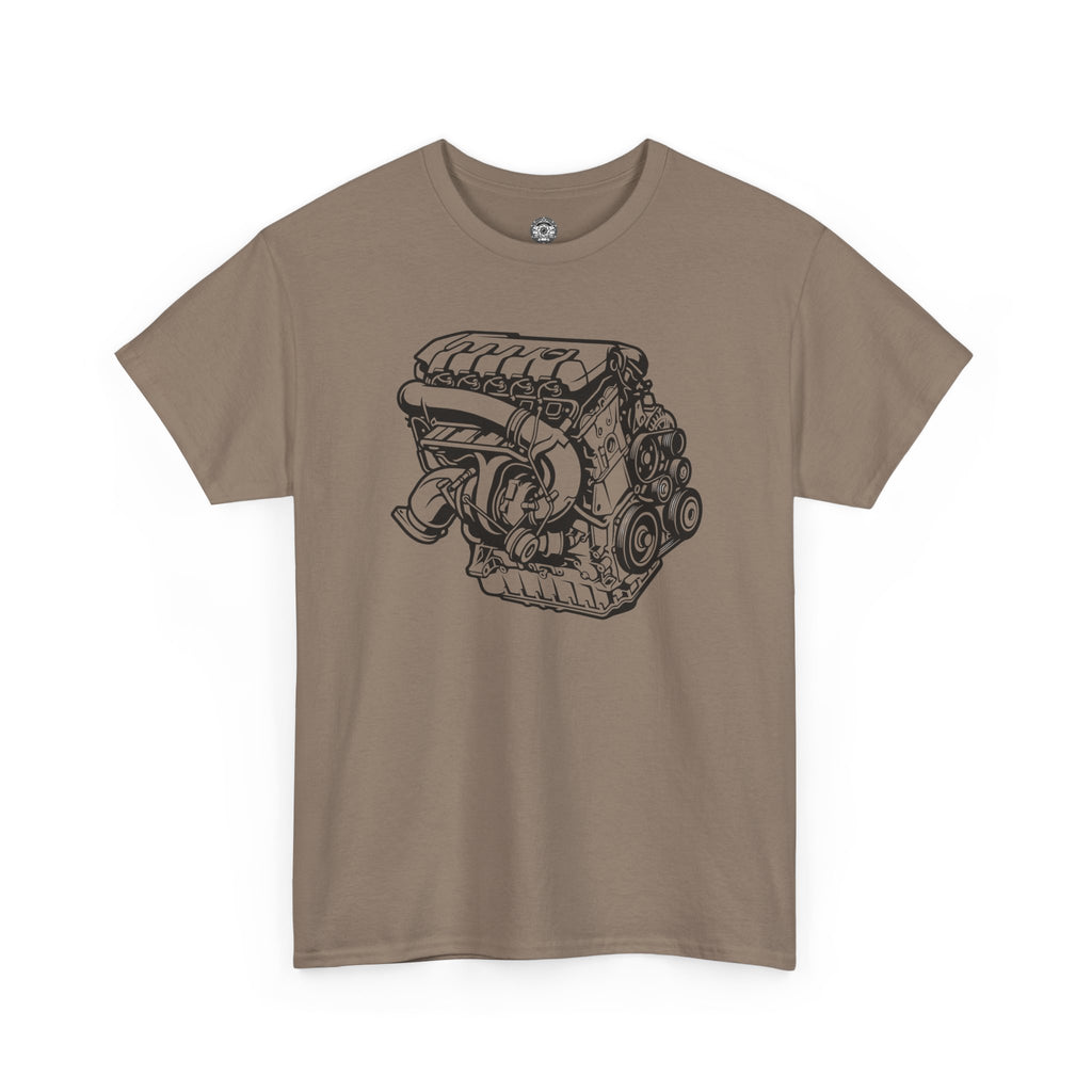 Unisex Heavy Cotton Tee — Engine Illustration (DAZA)