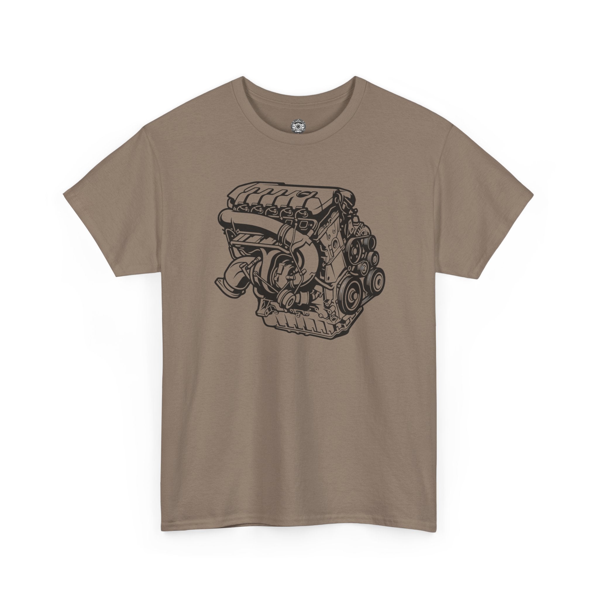 Unisex Heavy Cotton Tee — Engine Illustration (DAZA)