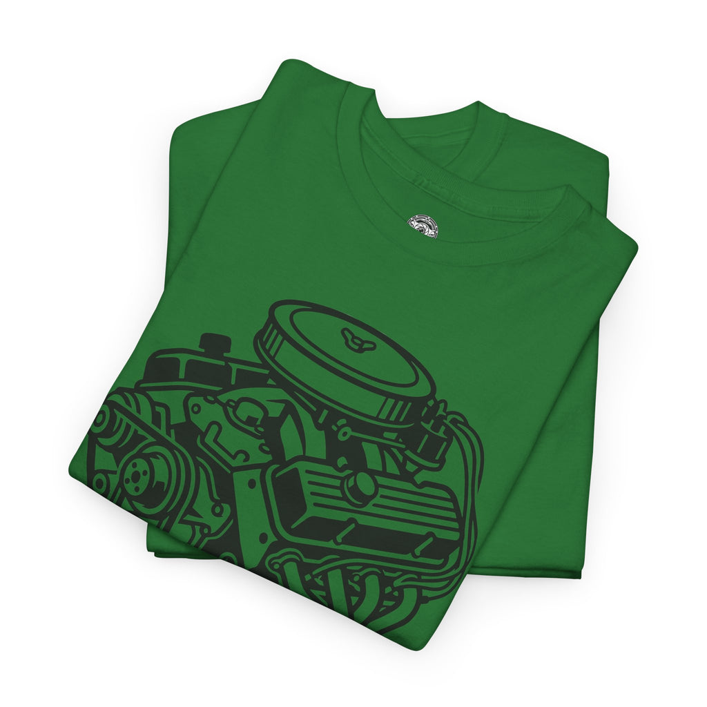 Unisex Heavy Cotton Tee — Engine Illustration (Big Block)