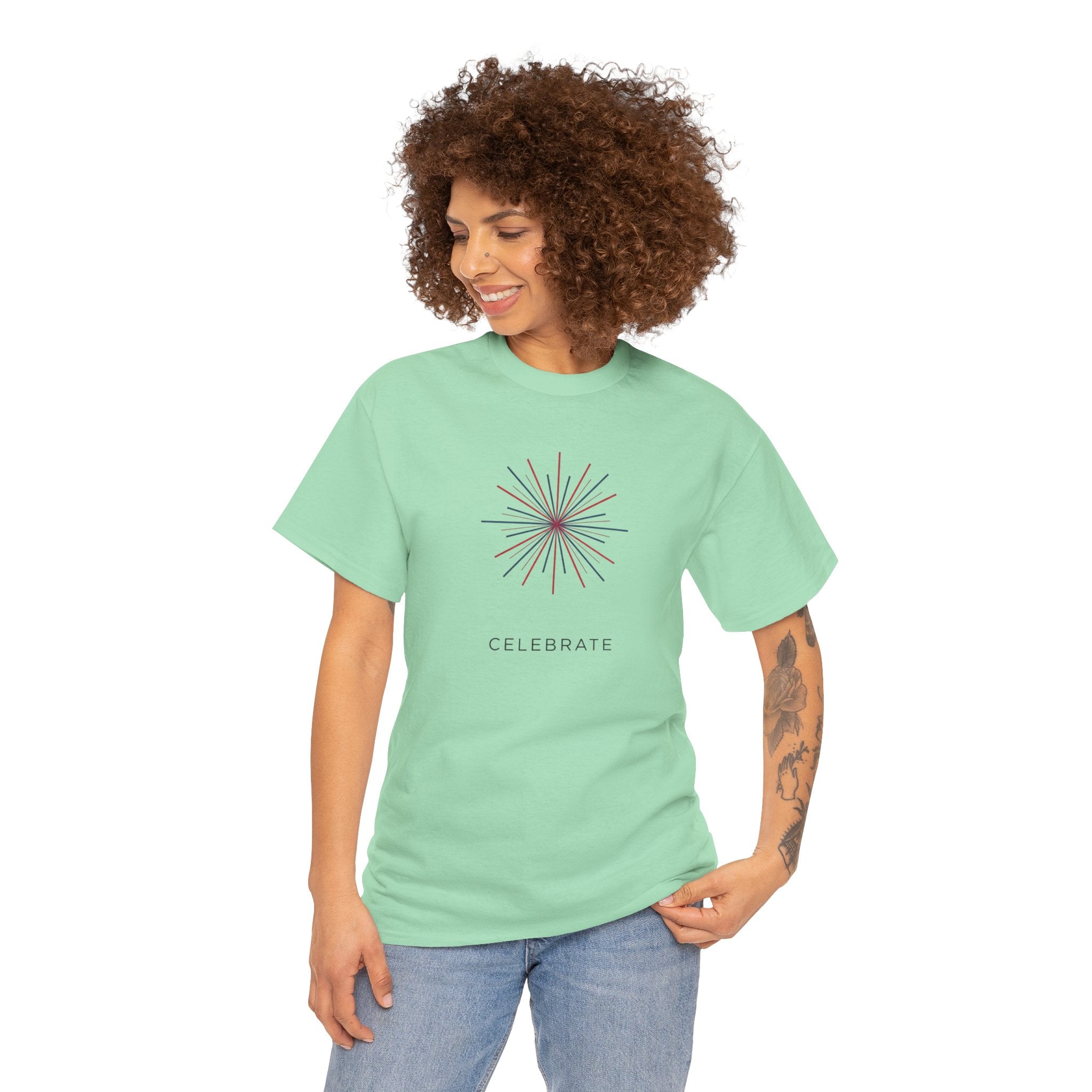 Unisex Heavy Cotton Tee — Celebrate 4th of July