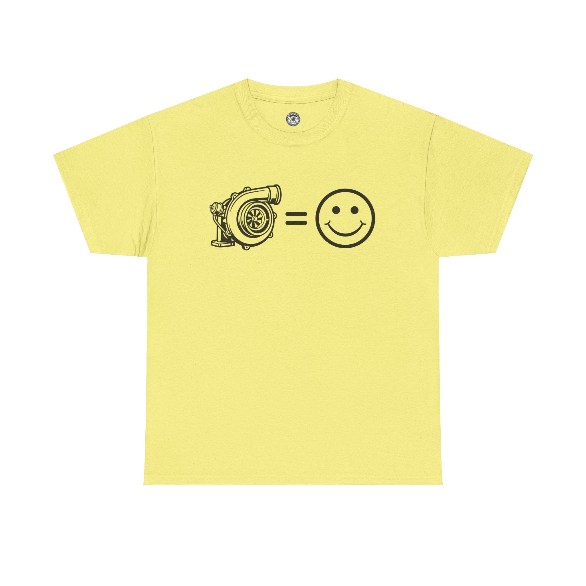 Unisex Heavy Cotton Tee — Turbocharger = Smiles