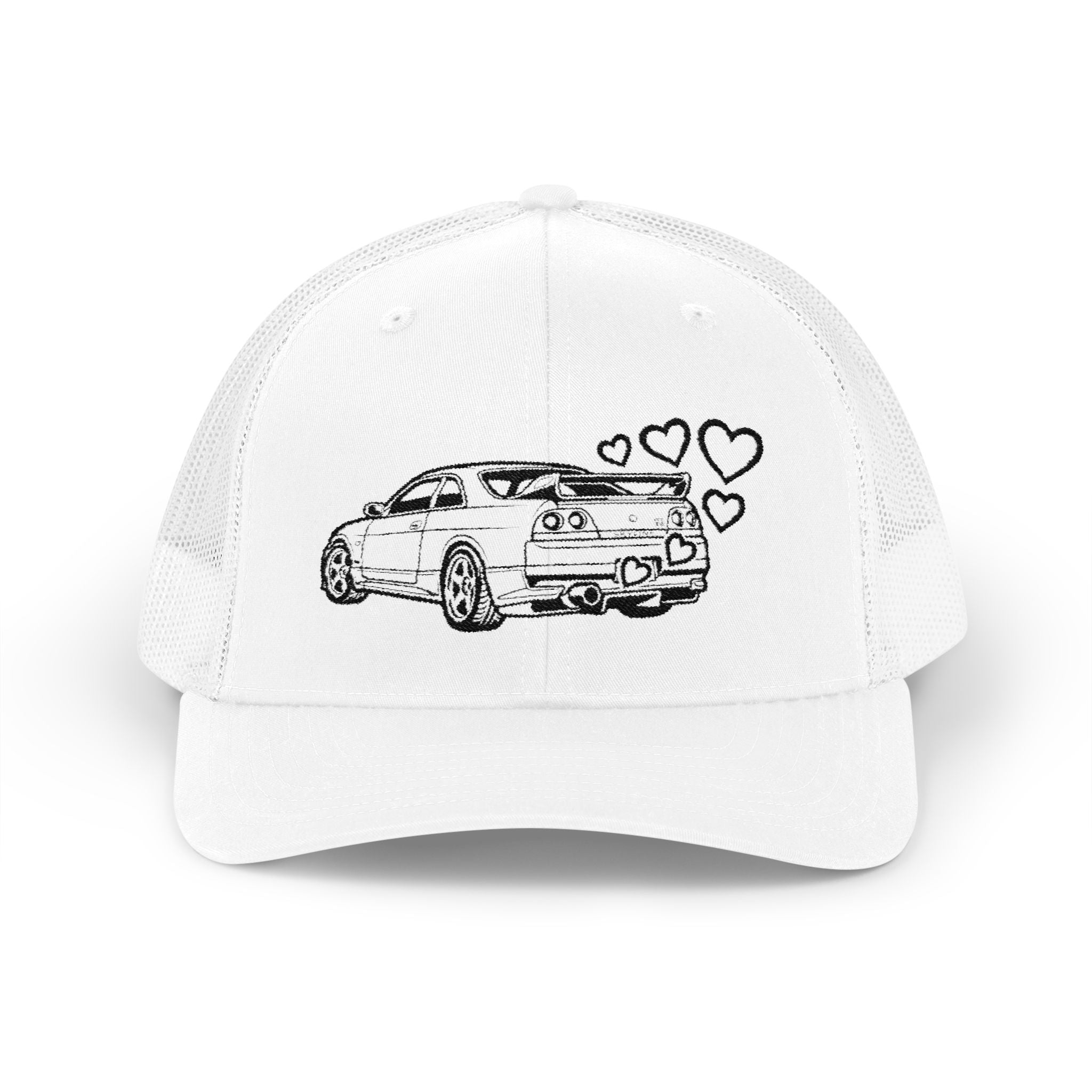 Snapback Trucker Cap — JDM Car with Hearts