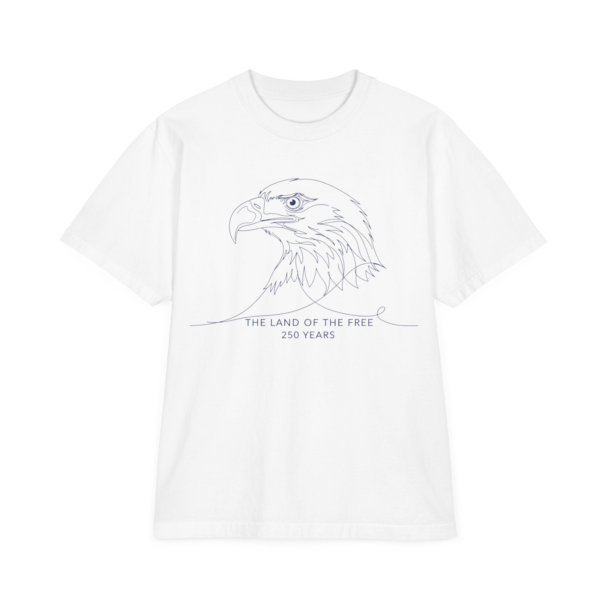 Unisex Garment-Dyed T-Shirt — Eagle Sketch 'The Land of the Free'