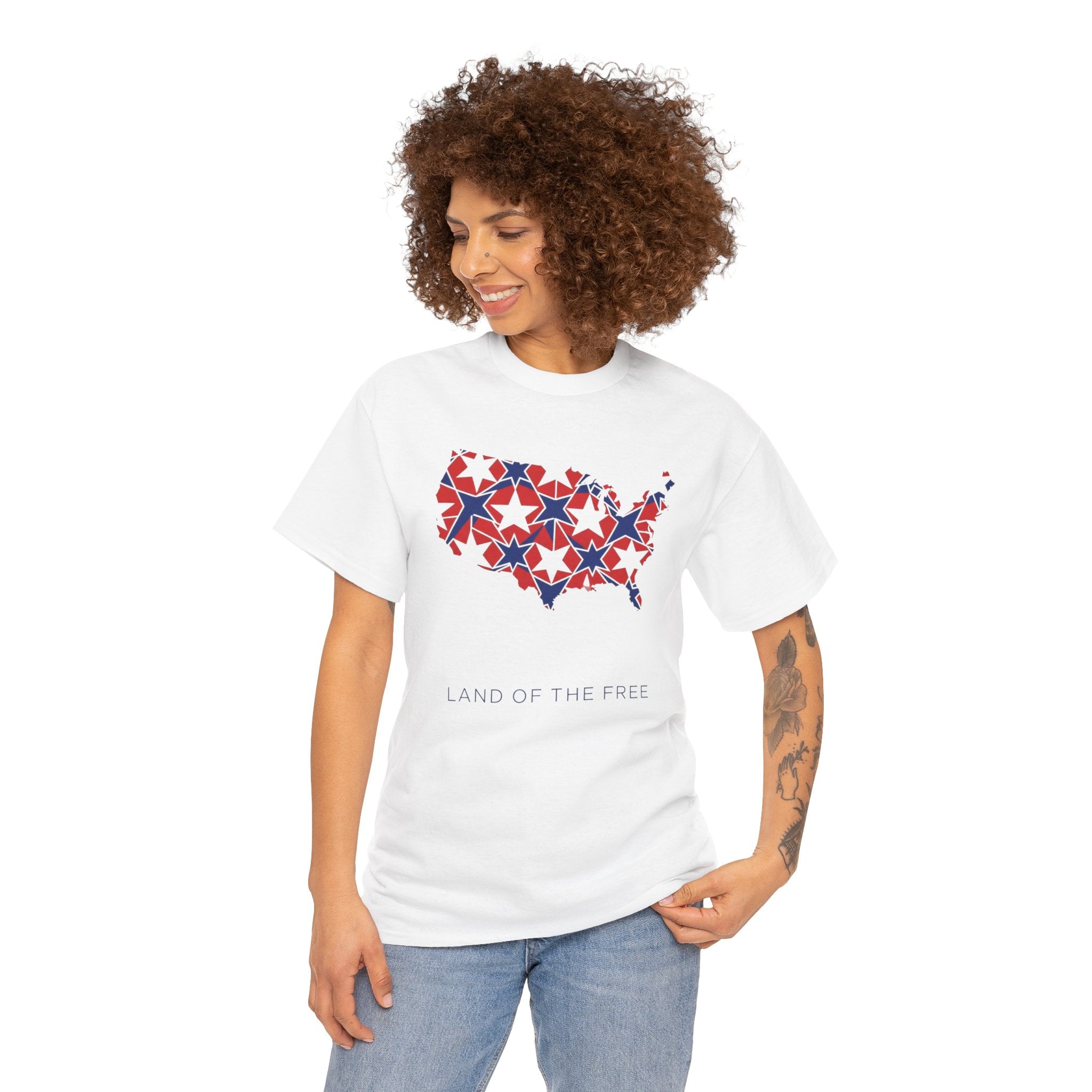 Unisex Heavy Cotton Tee — Land of the Free