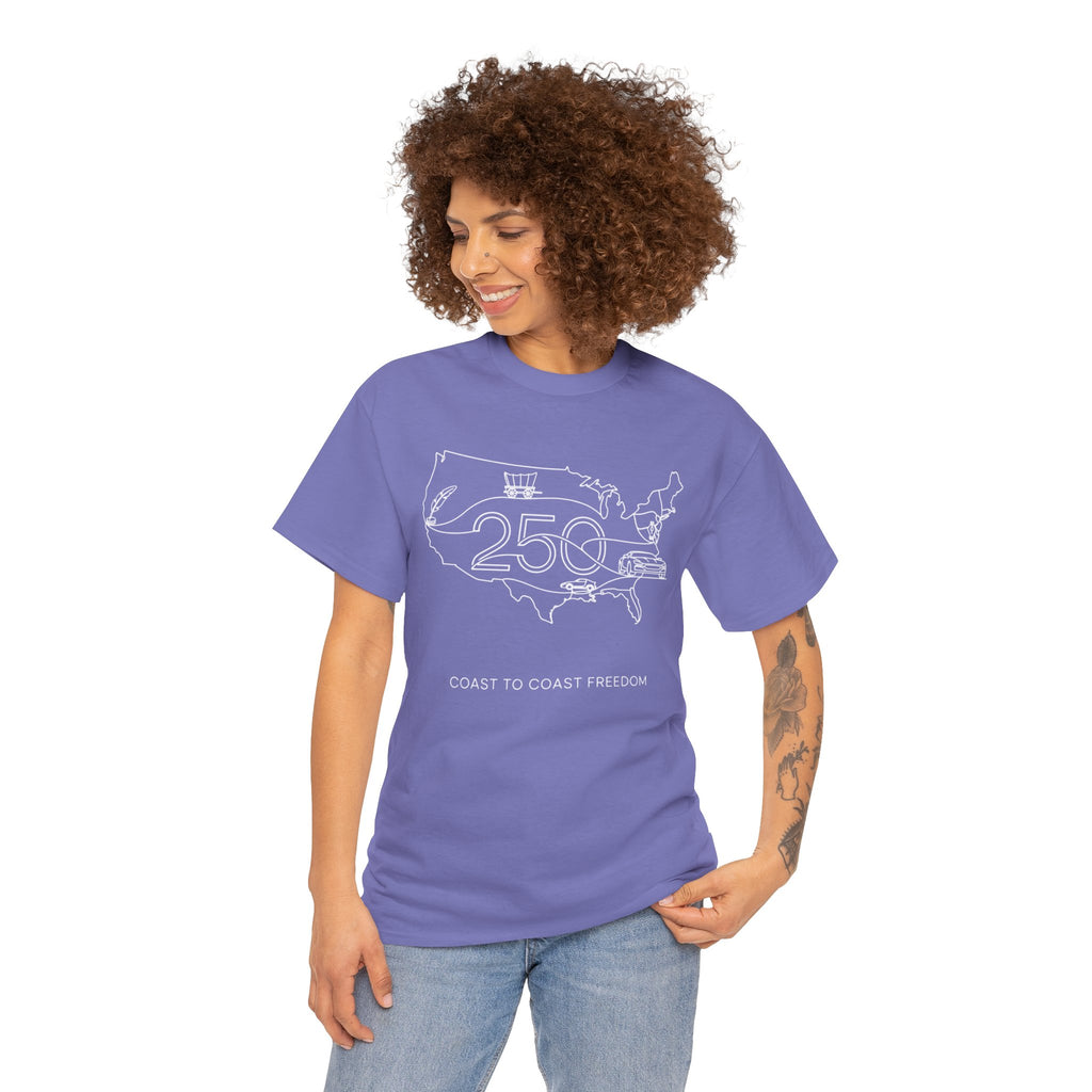 Unisex Heavy Cotton Tee — 250th Coast to Coast Freedom