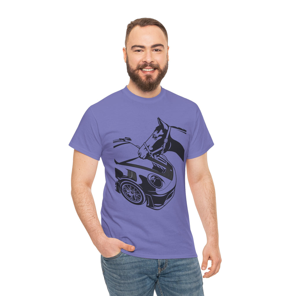 Unisex Heavy Cotton Tee — 992 vs Horse (Viral Video)