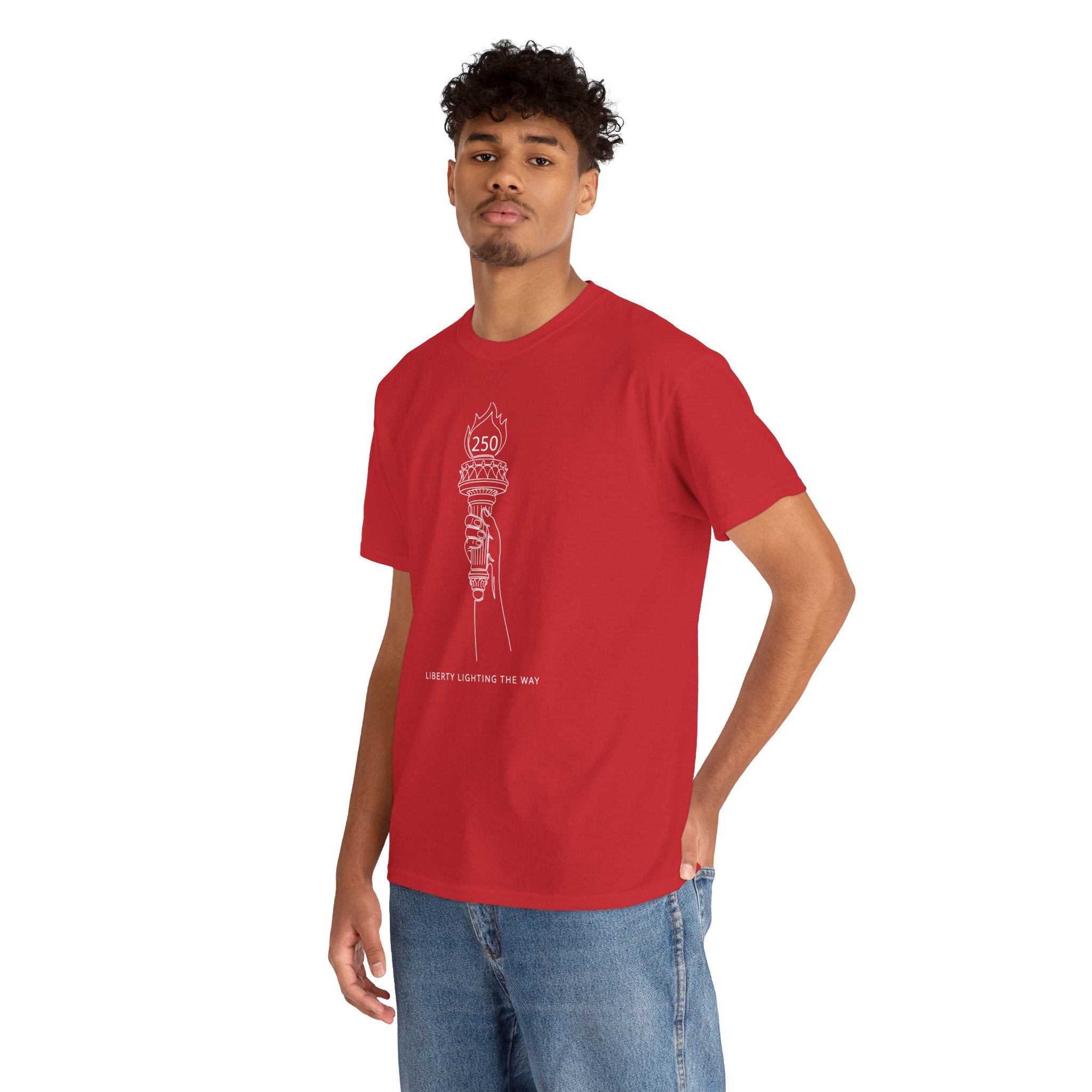 Unisex Heavy Cotton Tee — Liberty Torch 250th Anniversary