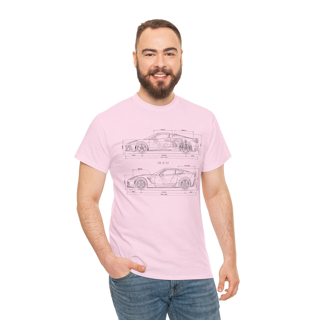 Unisex Heavy Cotton Tee — C7/C8 Blueprint