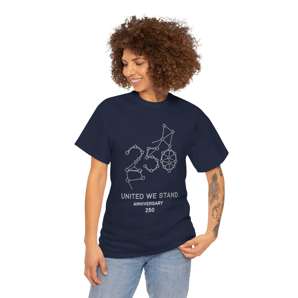 Unisex Heavy Cotton Tee — 250th Anniversary "United We Stand"