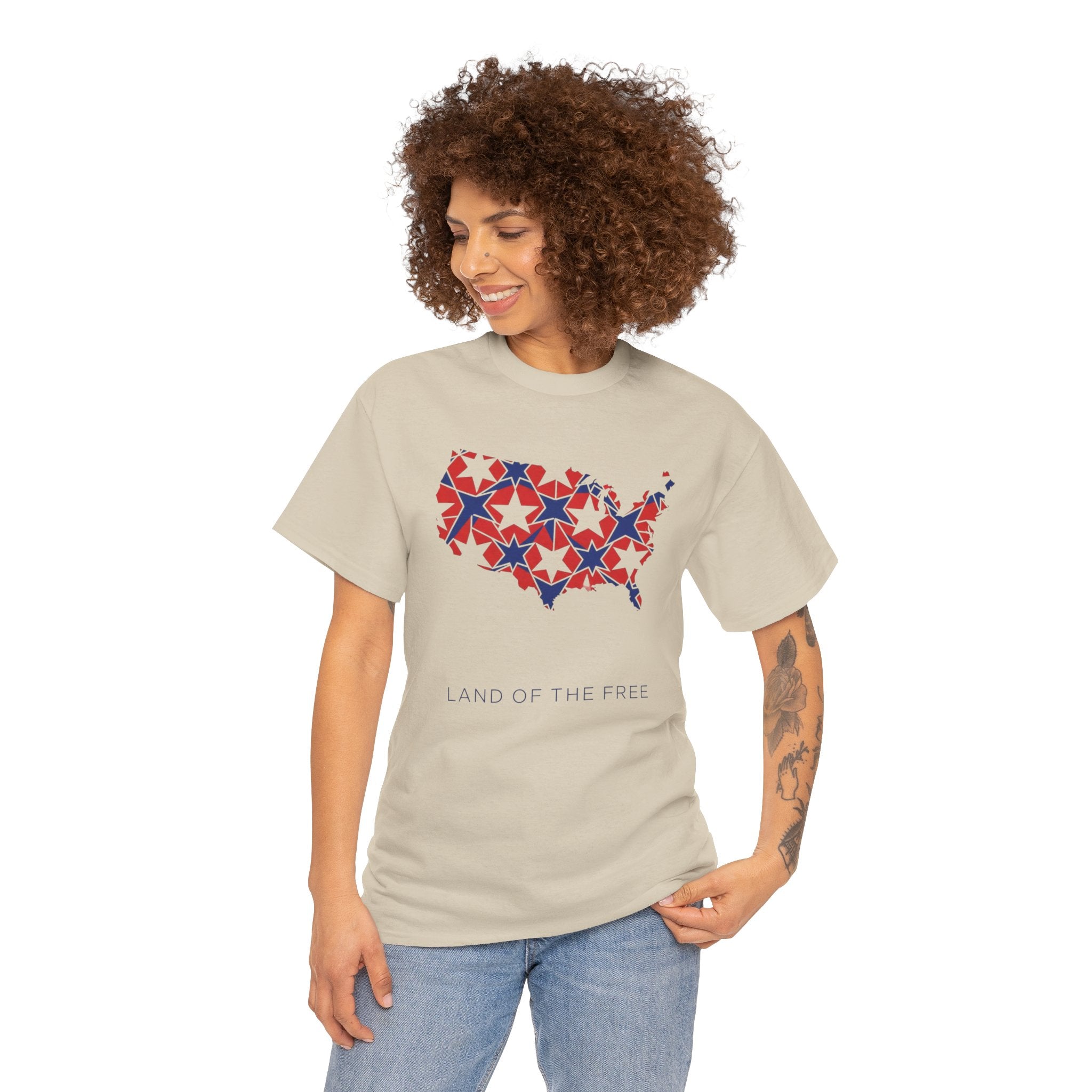 Unisex Heavy Cotton Tee — Land of the Free
