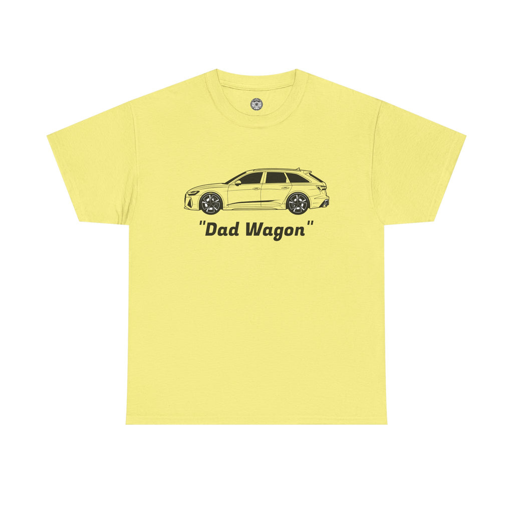 Unisex Heavy Cotton Tee — Twin-Turbo V8 "Dad Wagon"