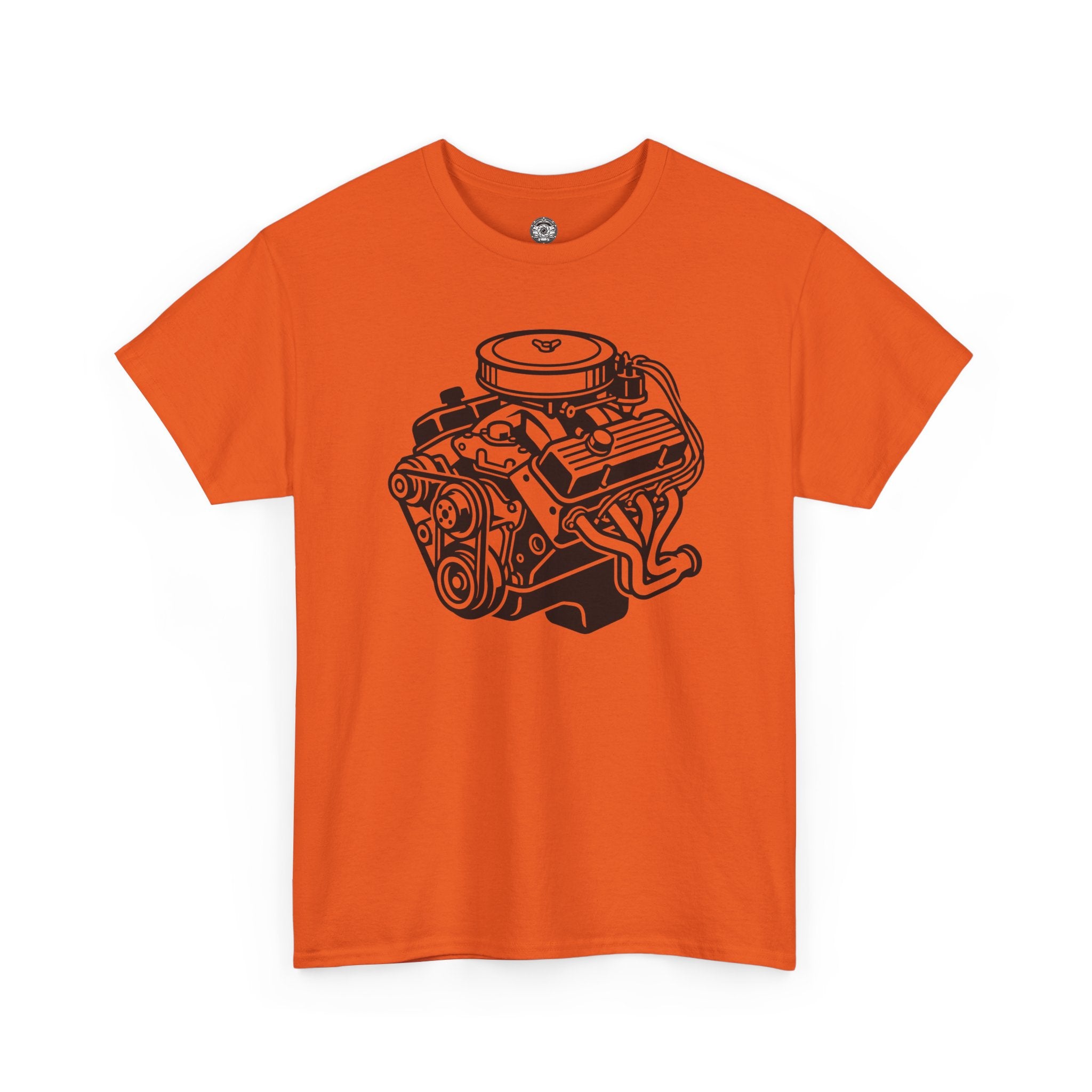Unisex Heavy Cotton Tee — Engine Illustration (Big Block)