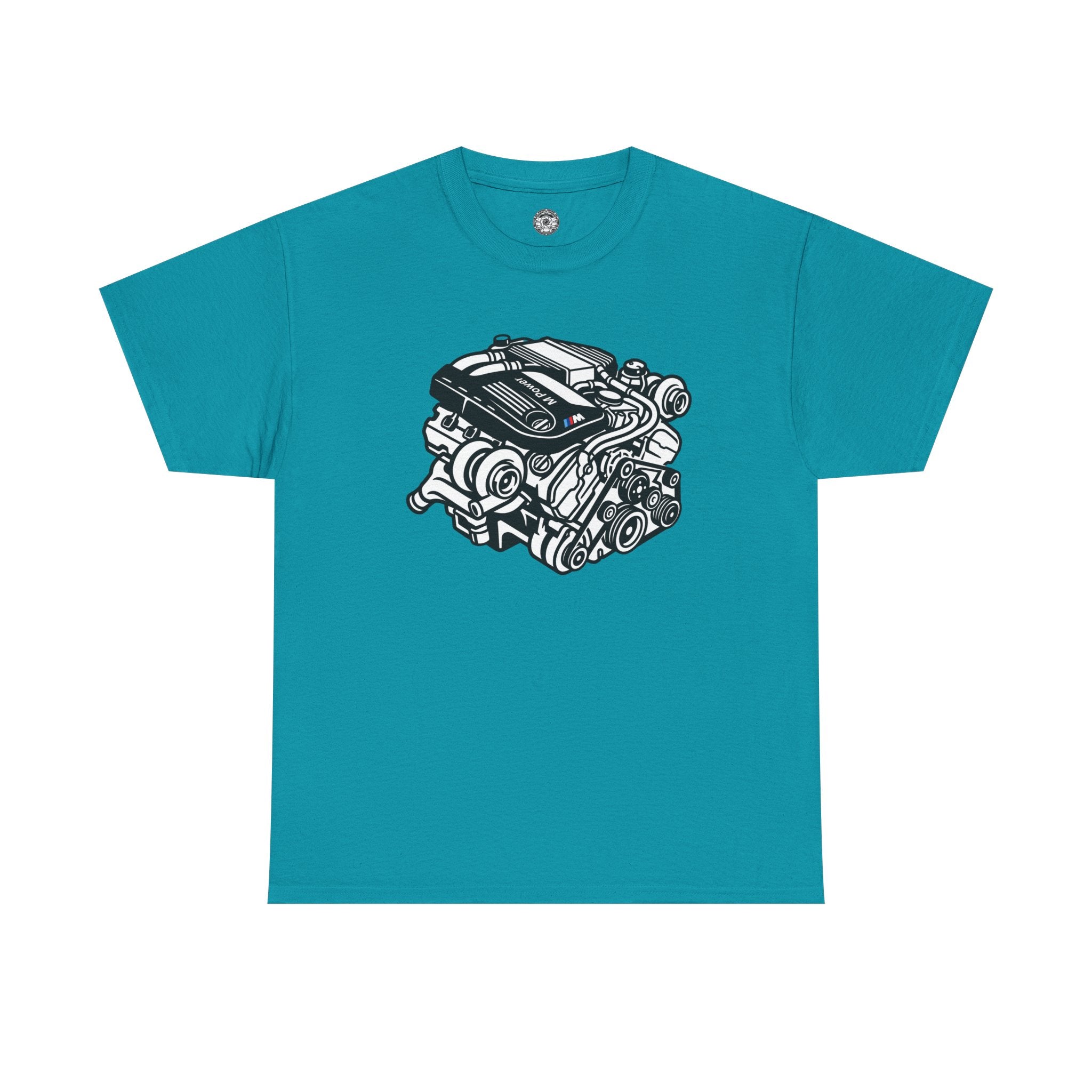 Unisex Heavy Cotton Tee — Engine Illustration (S58)