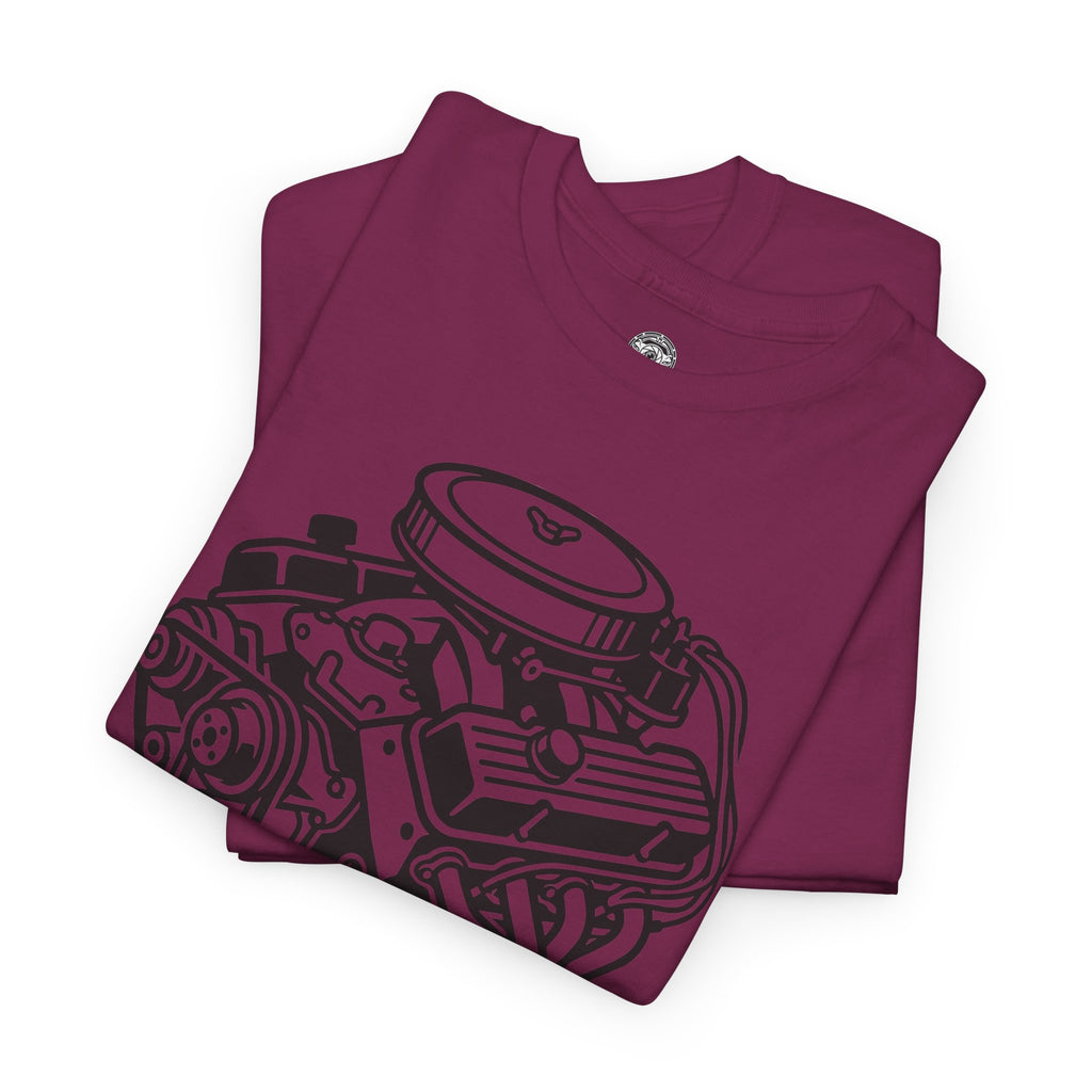 Unisex Heavy Cotton Tee — Engine Illustration (Big Block)