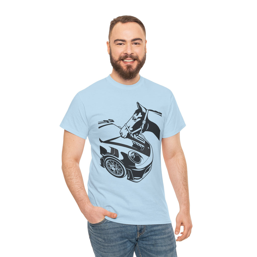 Unisex Heavy Cotton Tee — 992 vs Horse (Viral Video)