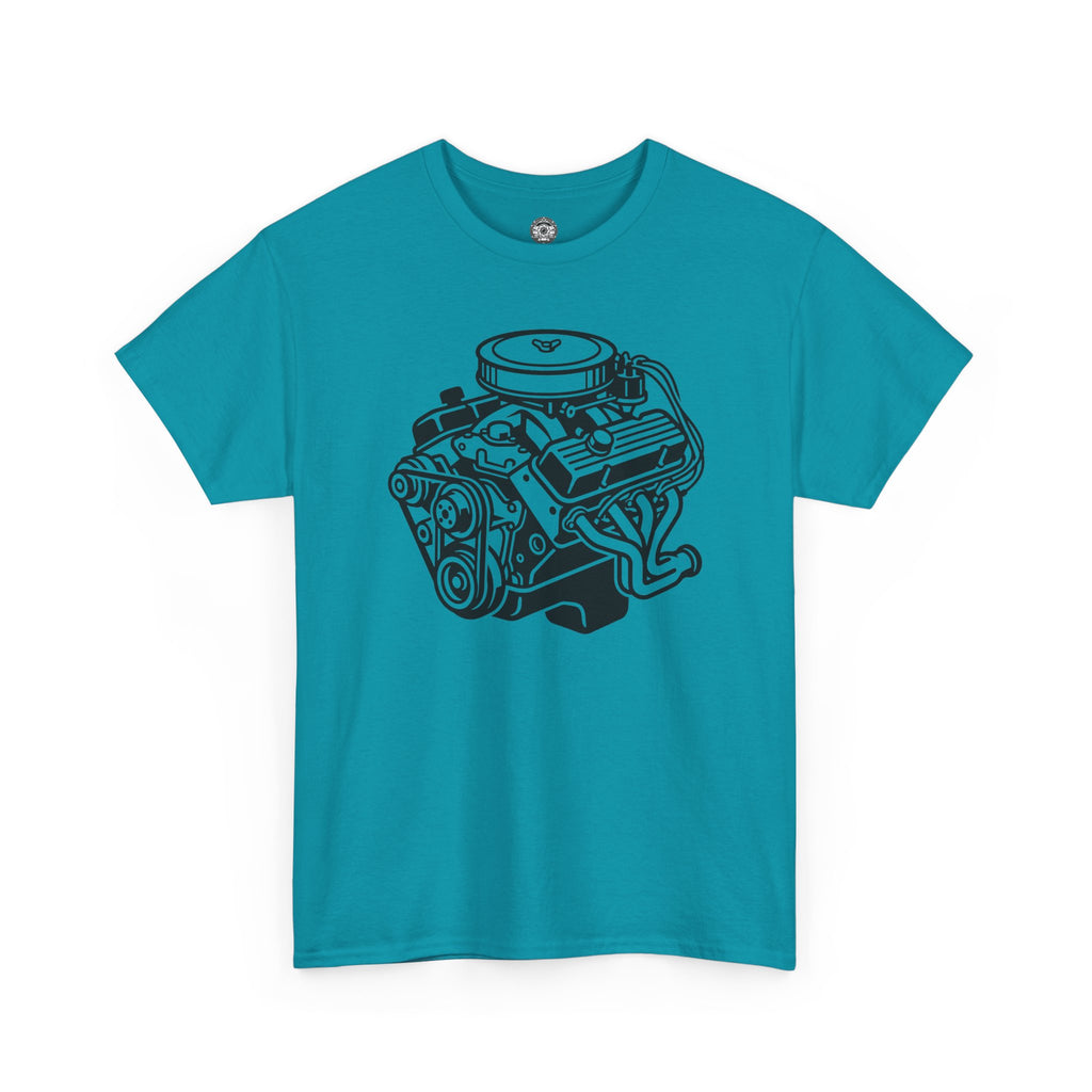 Unisex Heavy Cotton Tee — Engine Illustration (Big Block)