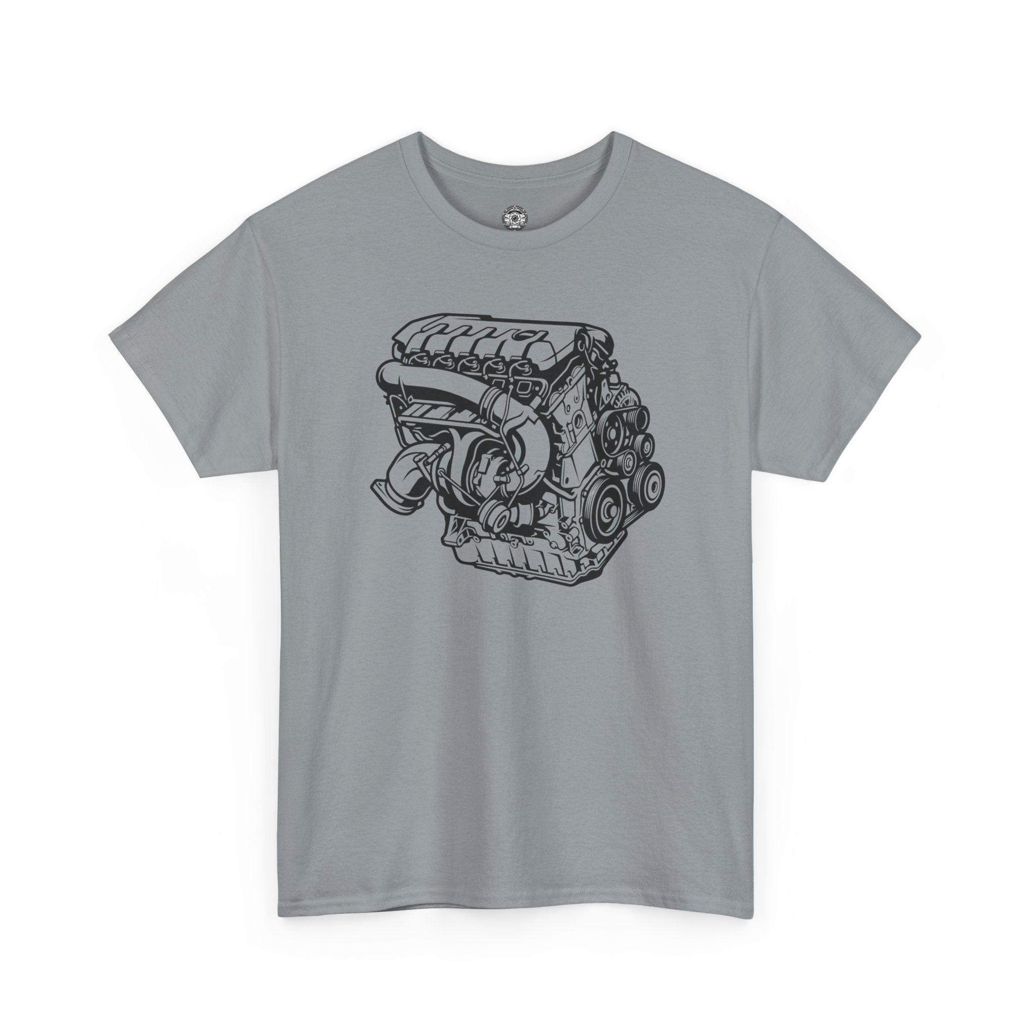 Unisex Heavy Cotton Tee — Engine Illustration (DAZA)