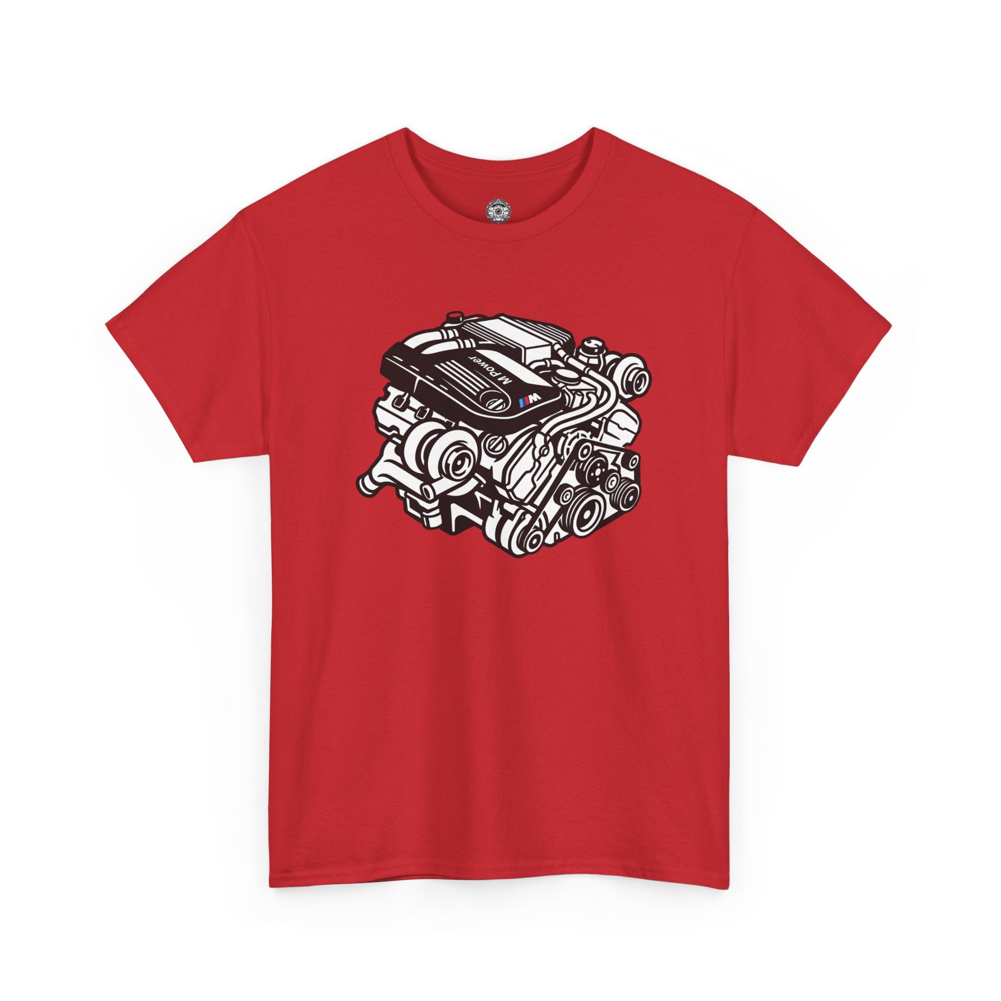 Unisex Heavy Cotton Tee — Engine Illustration (S58)