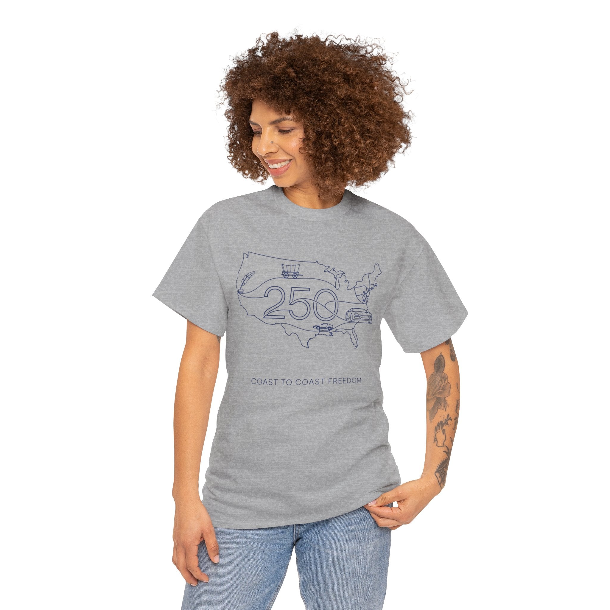Unisex Heavy Cotton Tee — 250th Coast to Coast Freedom
