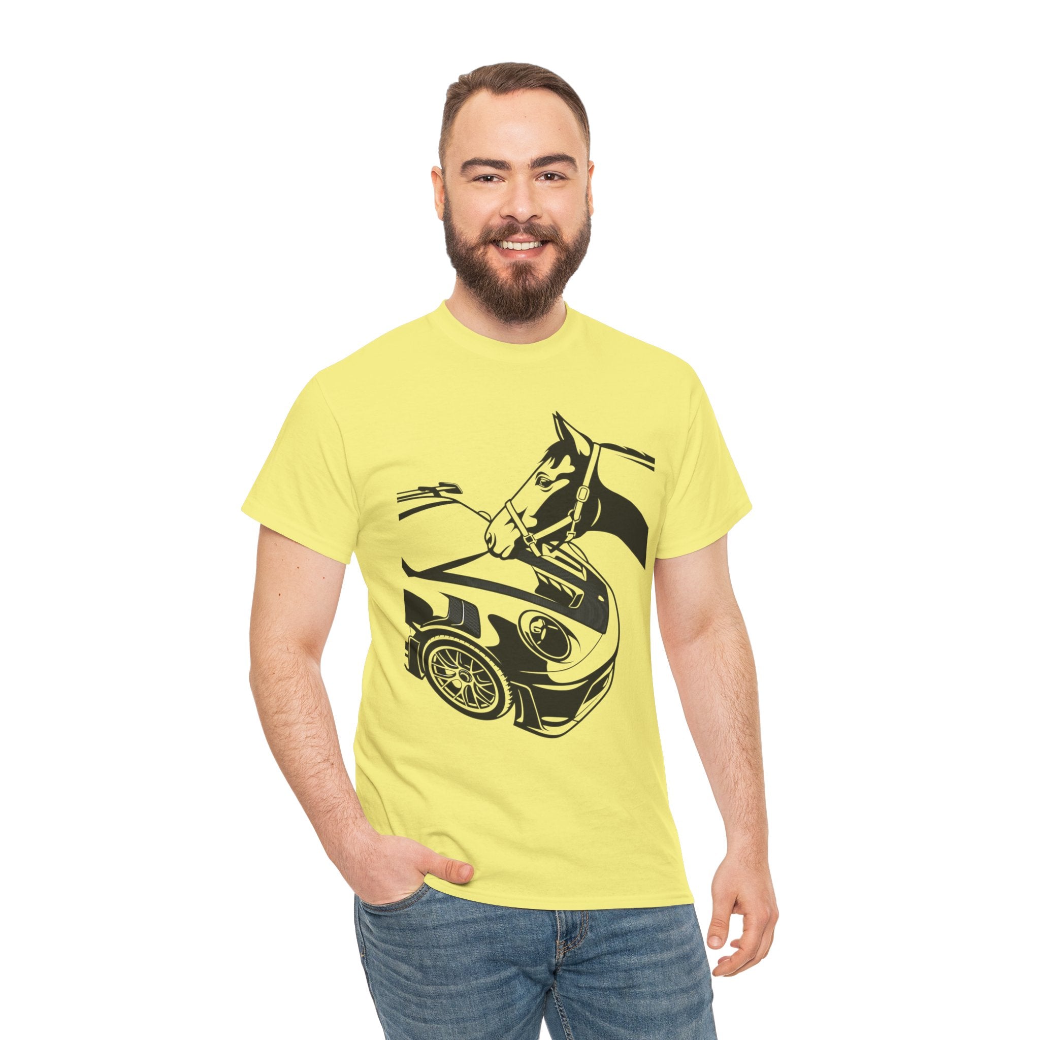 Unisex Heavy Cotton Tee — 992 vs Horse (Viral Video)