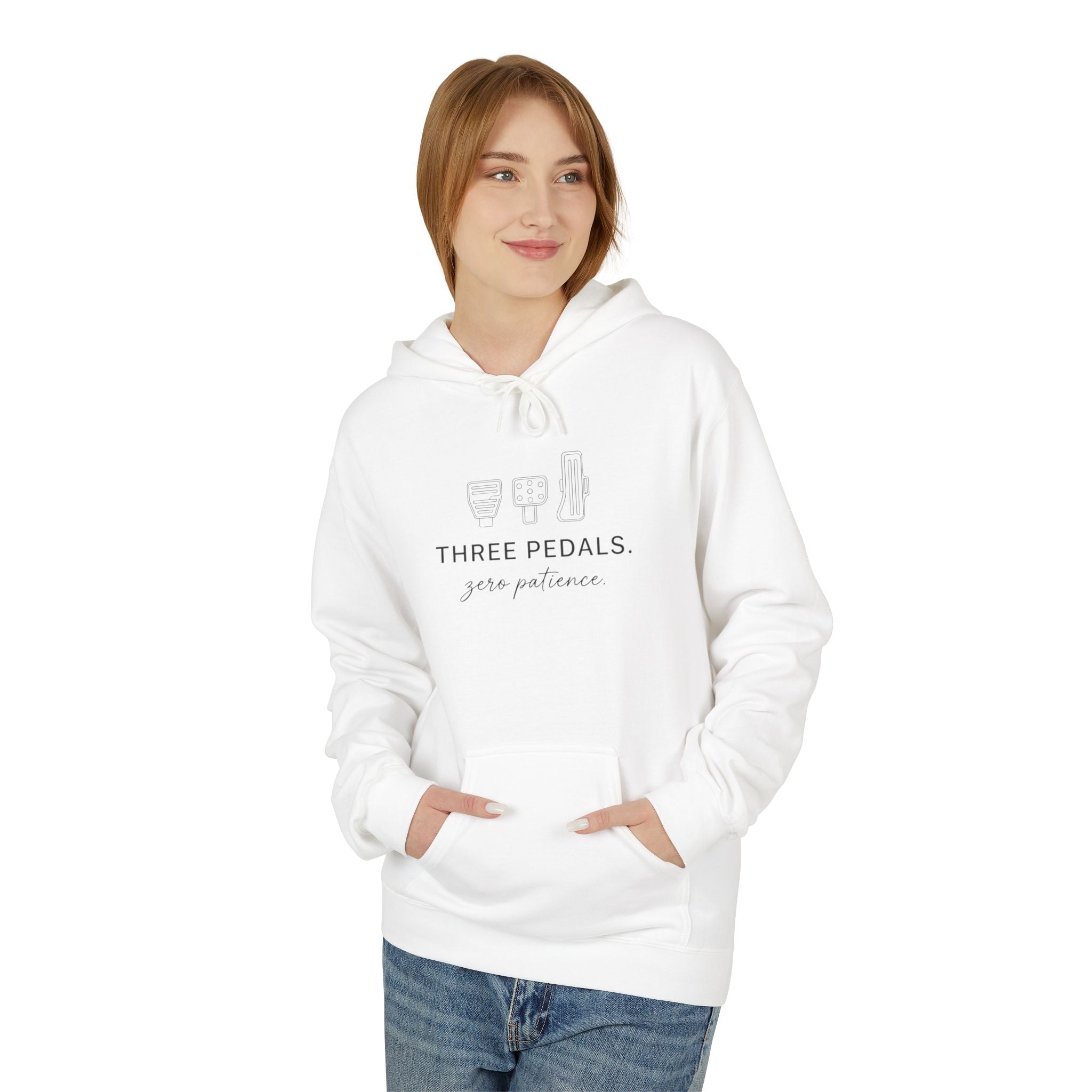 Women's Midweight Softsyle Fleece Hoodie — Three Pedals, Zero Patience