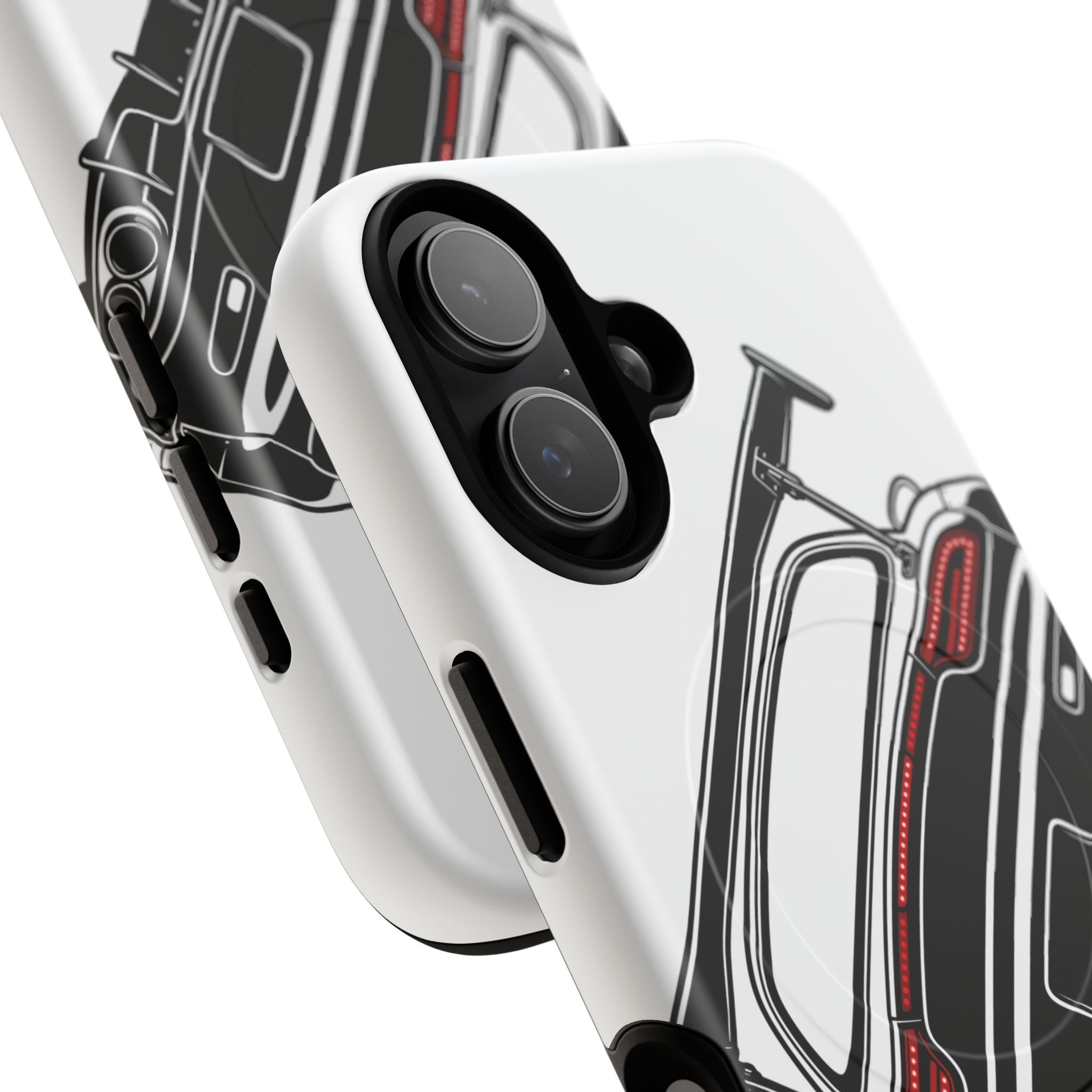 Tough Magnetic Phone Case — Black/White JDM