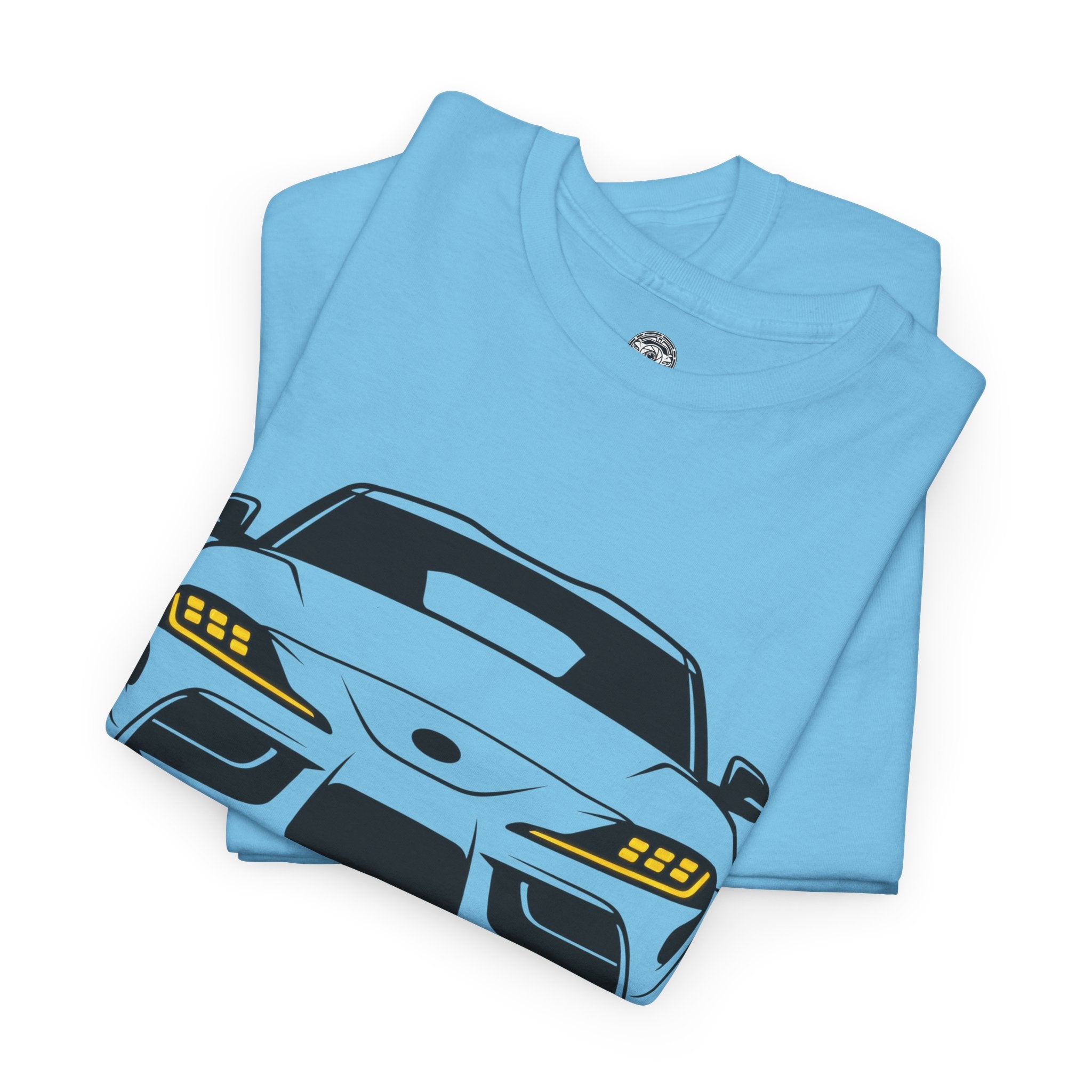 Unisex Heavy Cotton Tee — A90 Illuminated Headlights (Yellow)